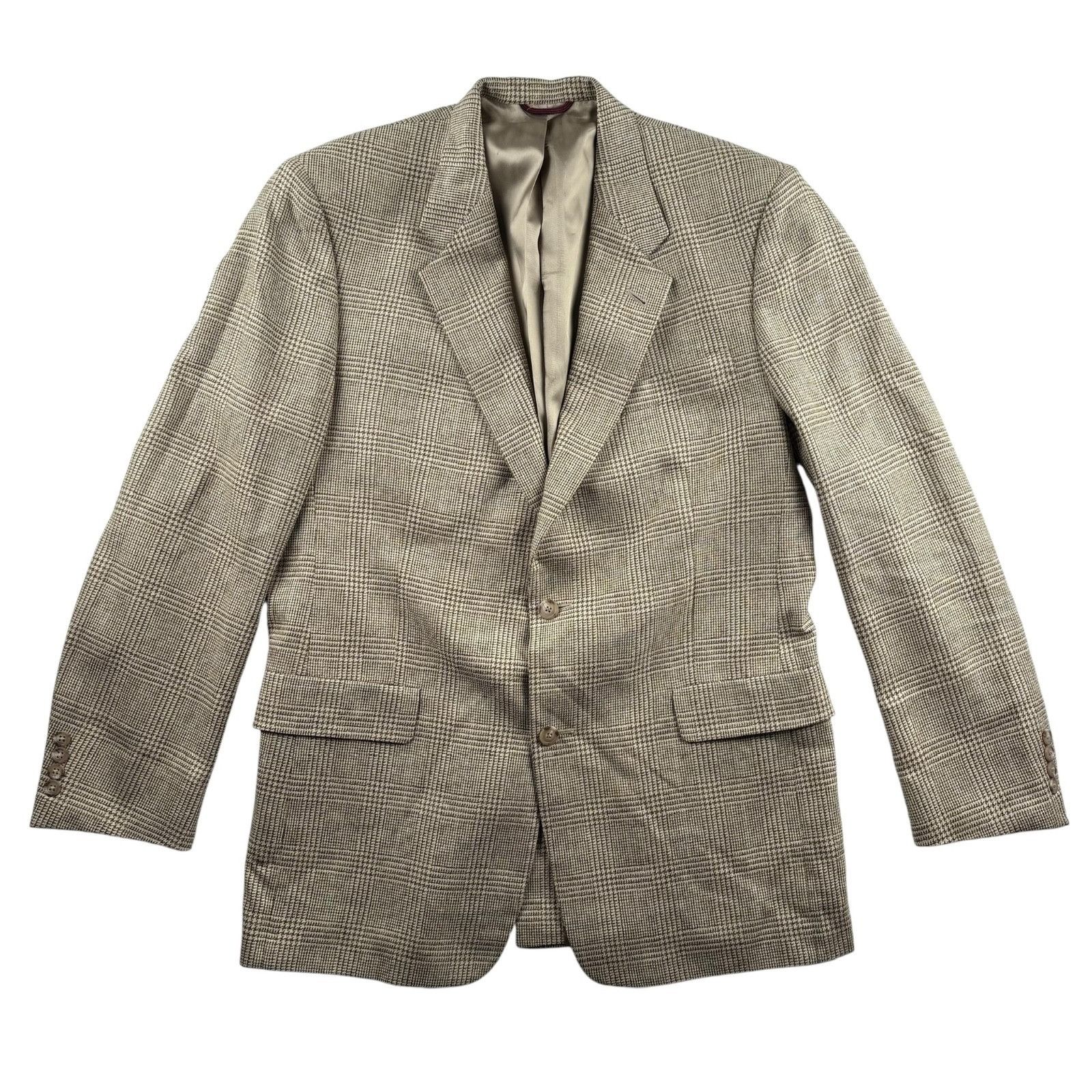 Hart Schaffner Marx Hart Schaffner & Marx Men’s Wool Blend Plaid Blazer Jacket T Size 44L - 2 Thumbnail