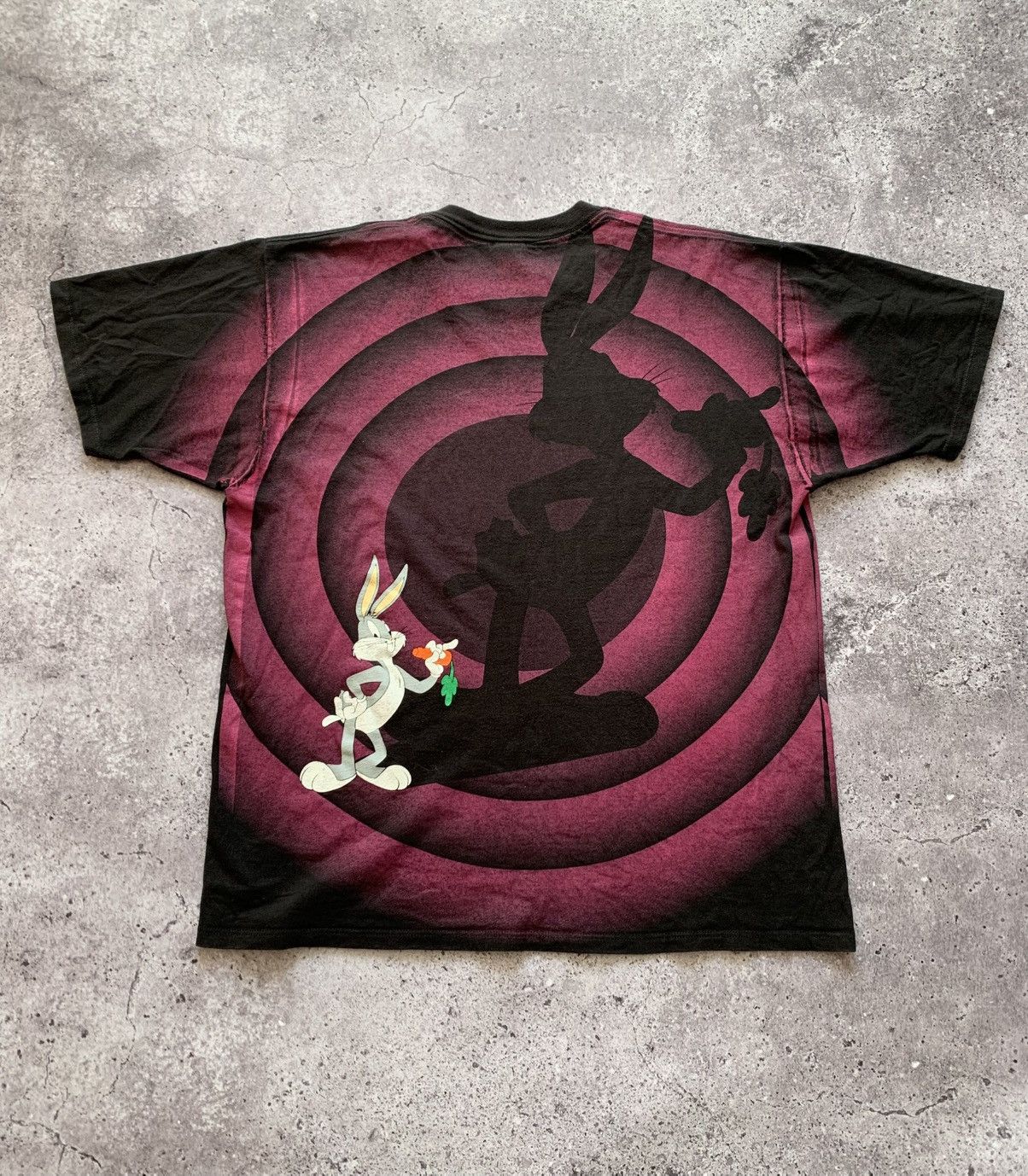Cartoon Network 🔥Looney Tunes Bugs Bunny 1992 Overprint T-shirt Size US XL / EU 56 / 4 - 8 Thumbnail