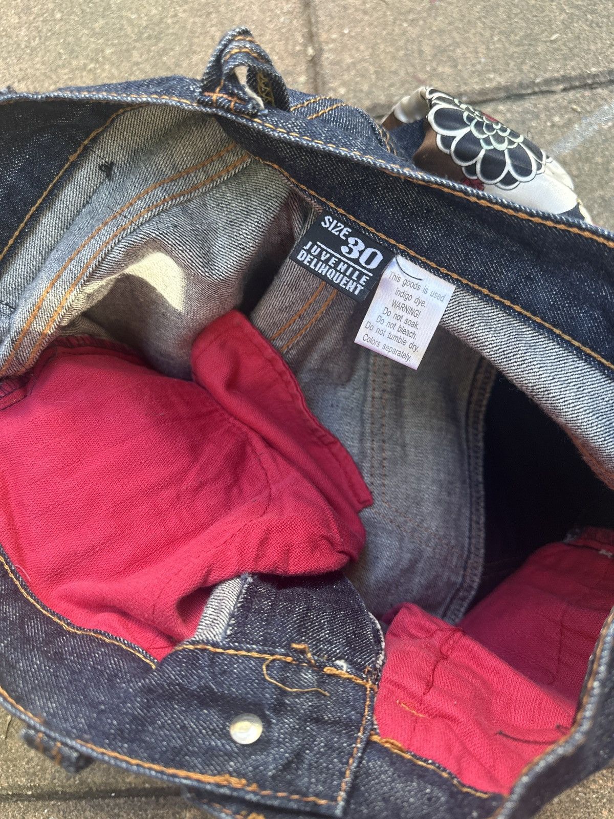Japanese Brand × Vintage Vintage Y2K Juvenile Deliquent Patchwork Jeans Sz 30 Size US 30 / EU 46 - 2 Thumbnail