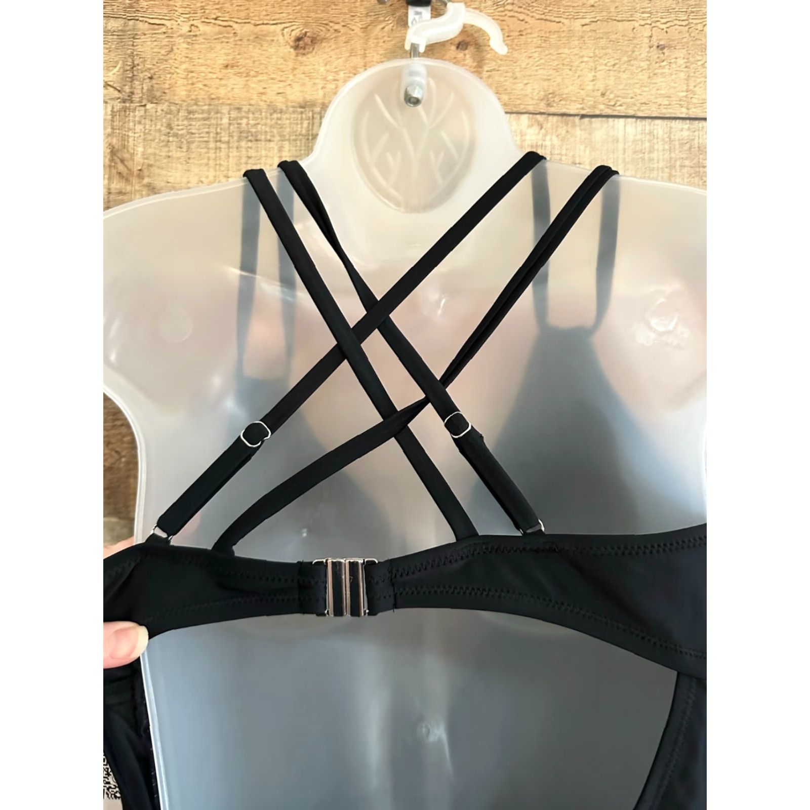 Vintage Charme Women's Athletic 1-Pc Racerback Swimsuit; Medium, Black UPF 50 NWT Size ONE SIZE - 3 Thumbnail