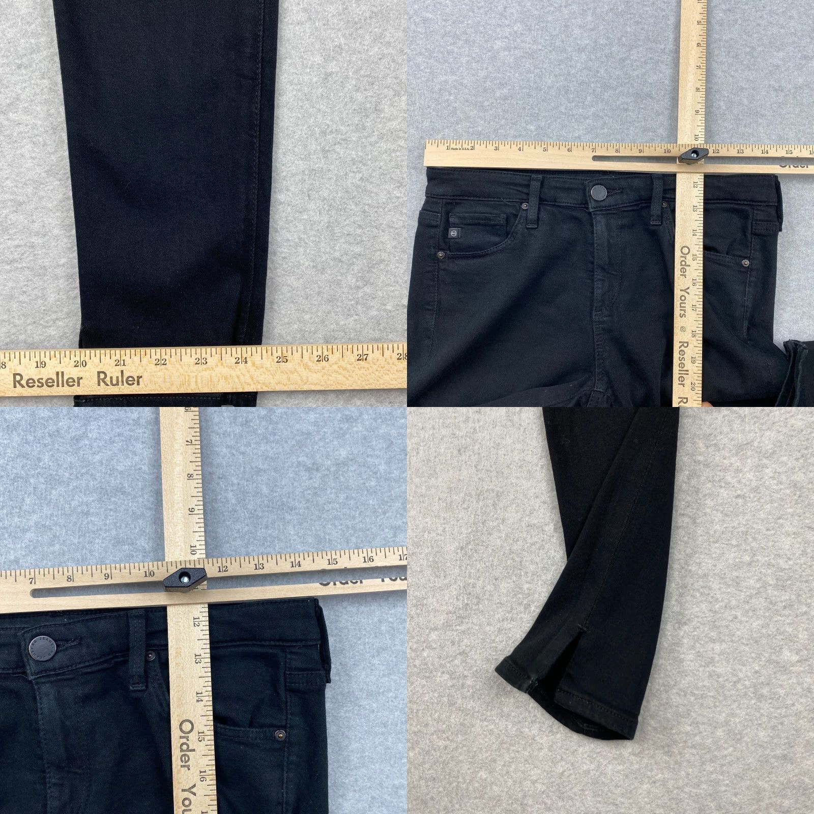 Vintage VINTAGE? No — Actually AG Adriano Goldschmied The Legging Ankle Jeans Womens 29 Black Super Skinny Size 29" - 8 Thumbnail