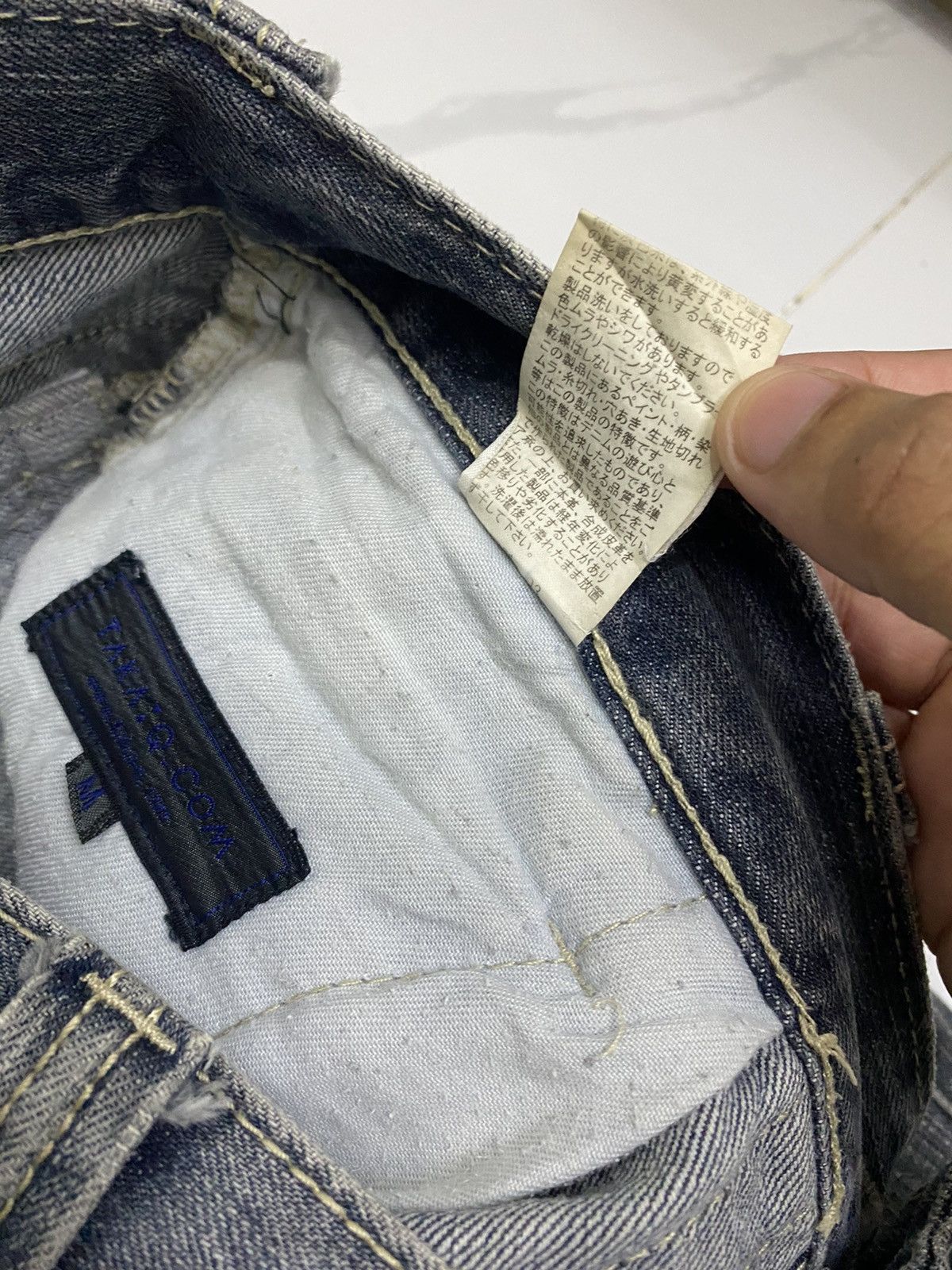 If Six Was Nine × Le Grande Bleu (L.G.B.) TAKA:Q JAPAN THRASHED DISTRESSED DENIM JEANS ZIPPED POCKET Size US 32 / EU 48 - 11 Thumbnail
