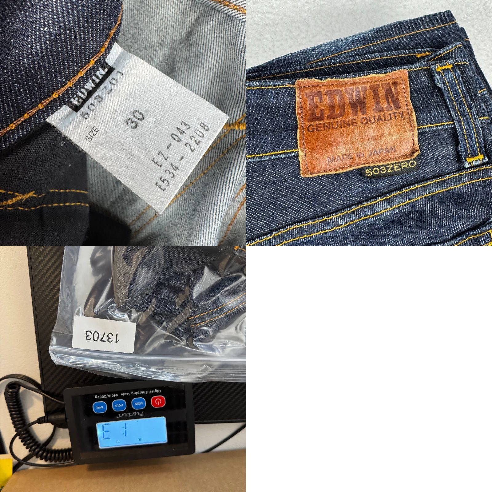 Edwin Edwin 503 Zero Jeans Slim Straight Denim 30x31 Regular Men Blue Cotton Japan Size US 30 / EU 46 - 9 Thumbnail