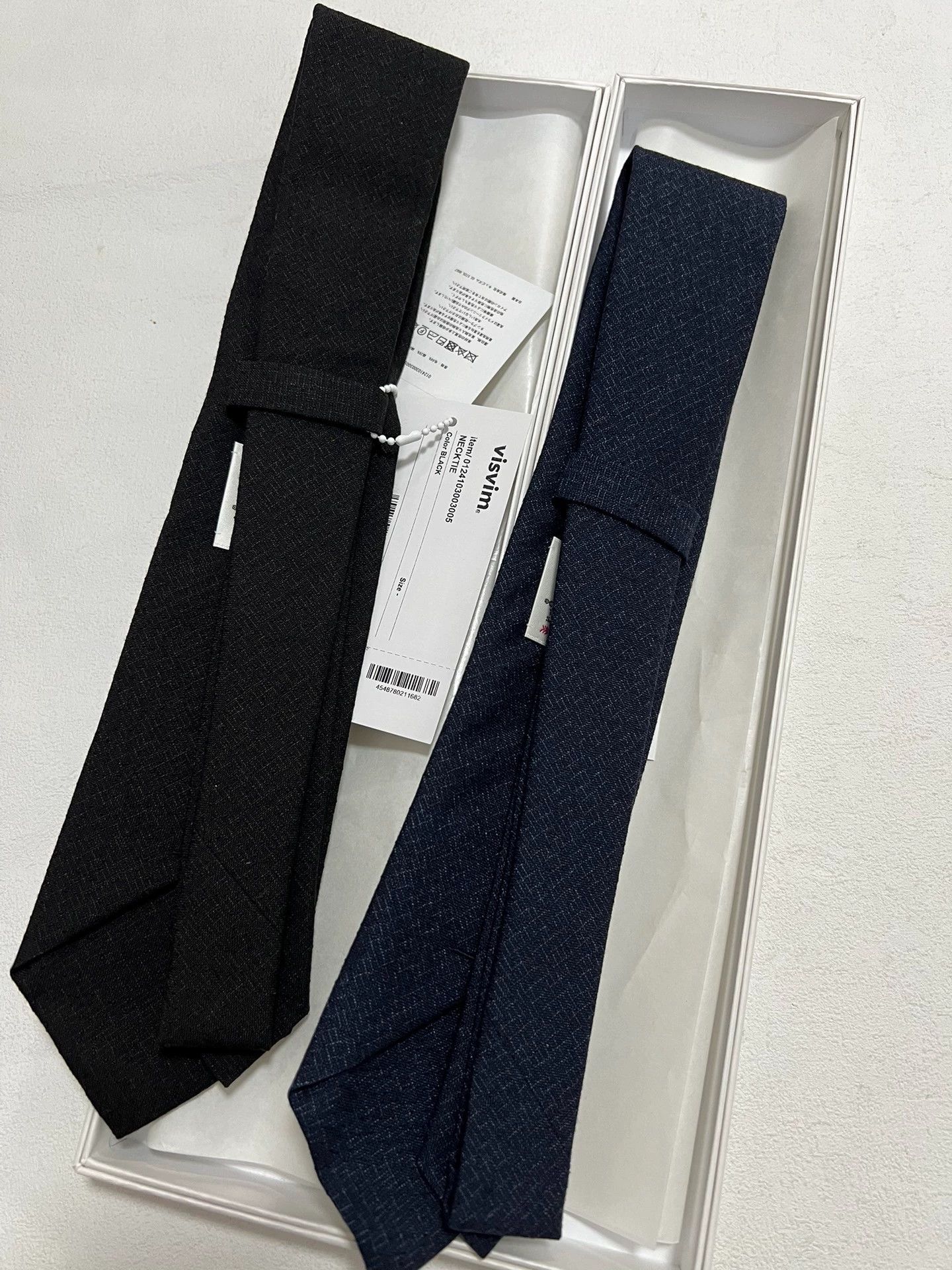 Vintage VISVIM 24SS Necktie Navy Wool/Linen/Silk Irr Cross Size ONE SIZE - 9 Thumbnail