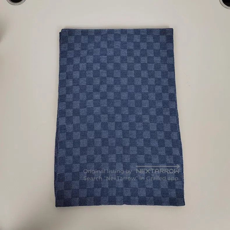 Louis Vuitton Louis Vuitton Blue Checker Scarf Size ONE SIZE - 3 Thumbnail