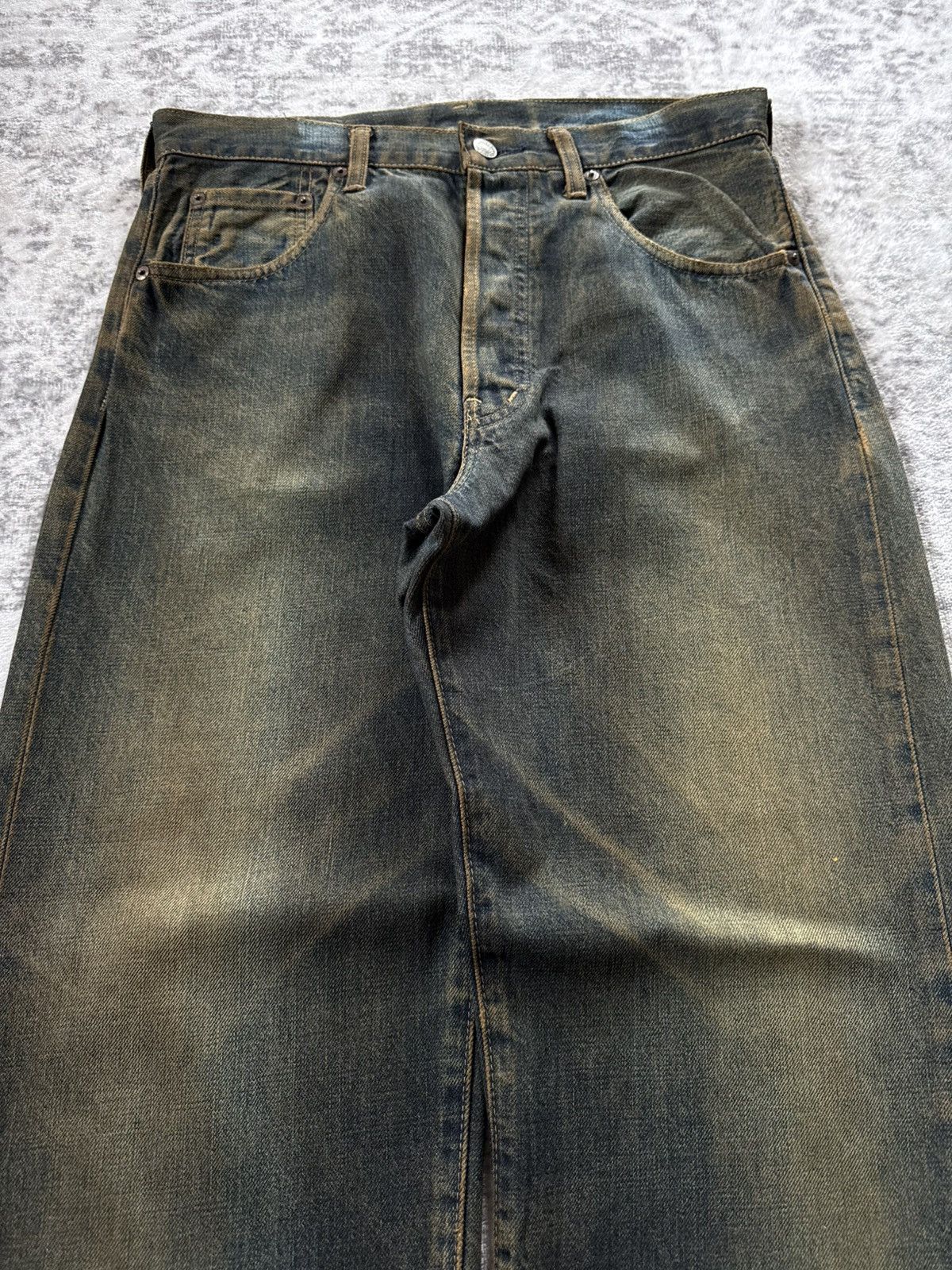 Levi's Vintage LEVIS Big E Lot 503B Mud Wash Baggy Selvedge Jeans Size US 32 / EU 48 - 6 Thumbnail