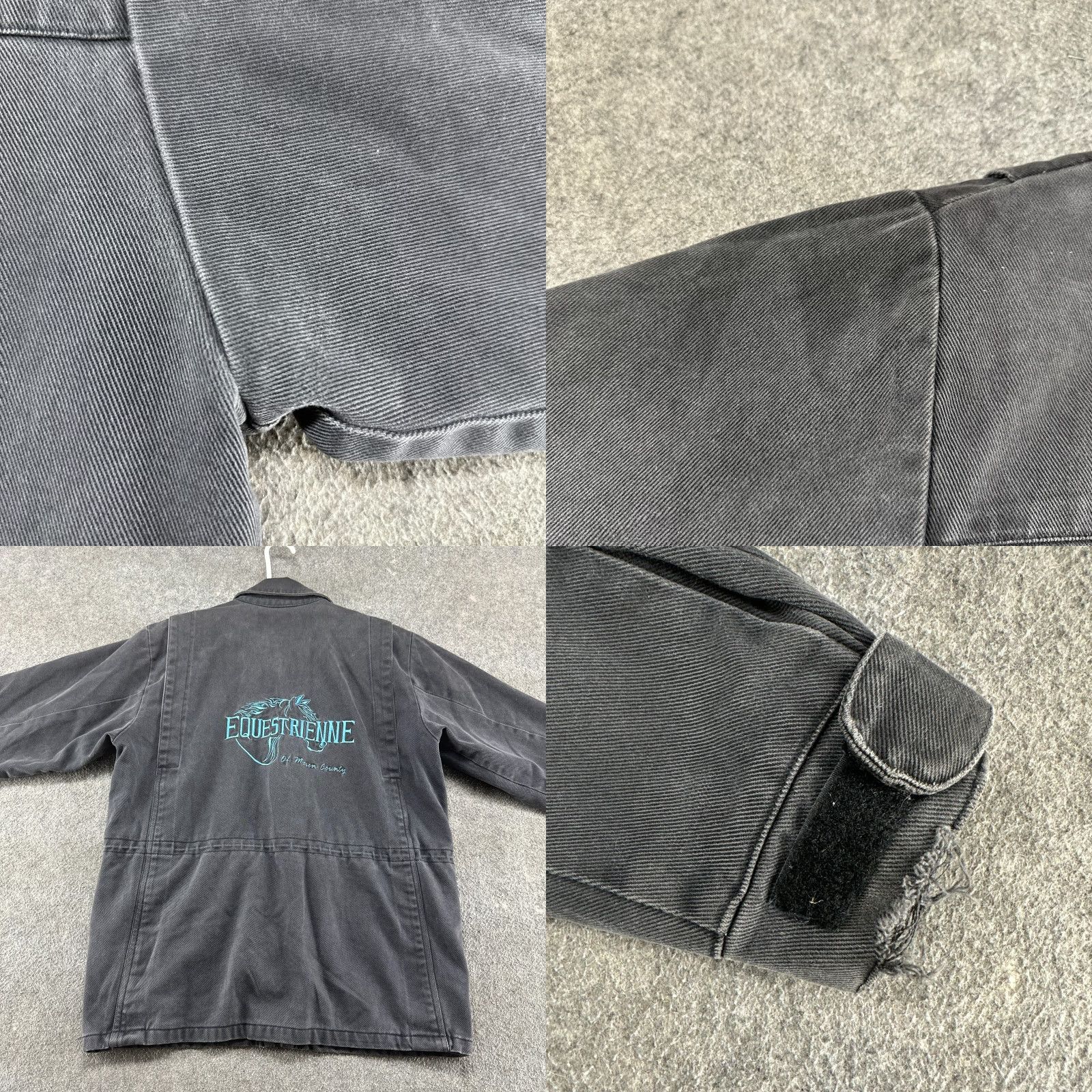Vintage VINTAGE Brassada Jacket Mens M Black Full Zip Snap Chore Canvas Cotton Equestrian Outdoor Workwear Casual Barn Coat Size US M / EU 48-50 / 2 - 9 Thumbnail