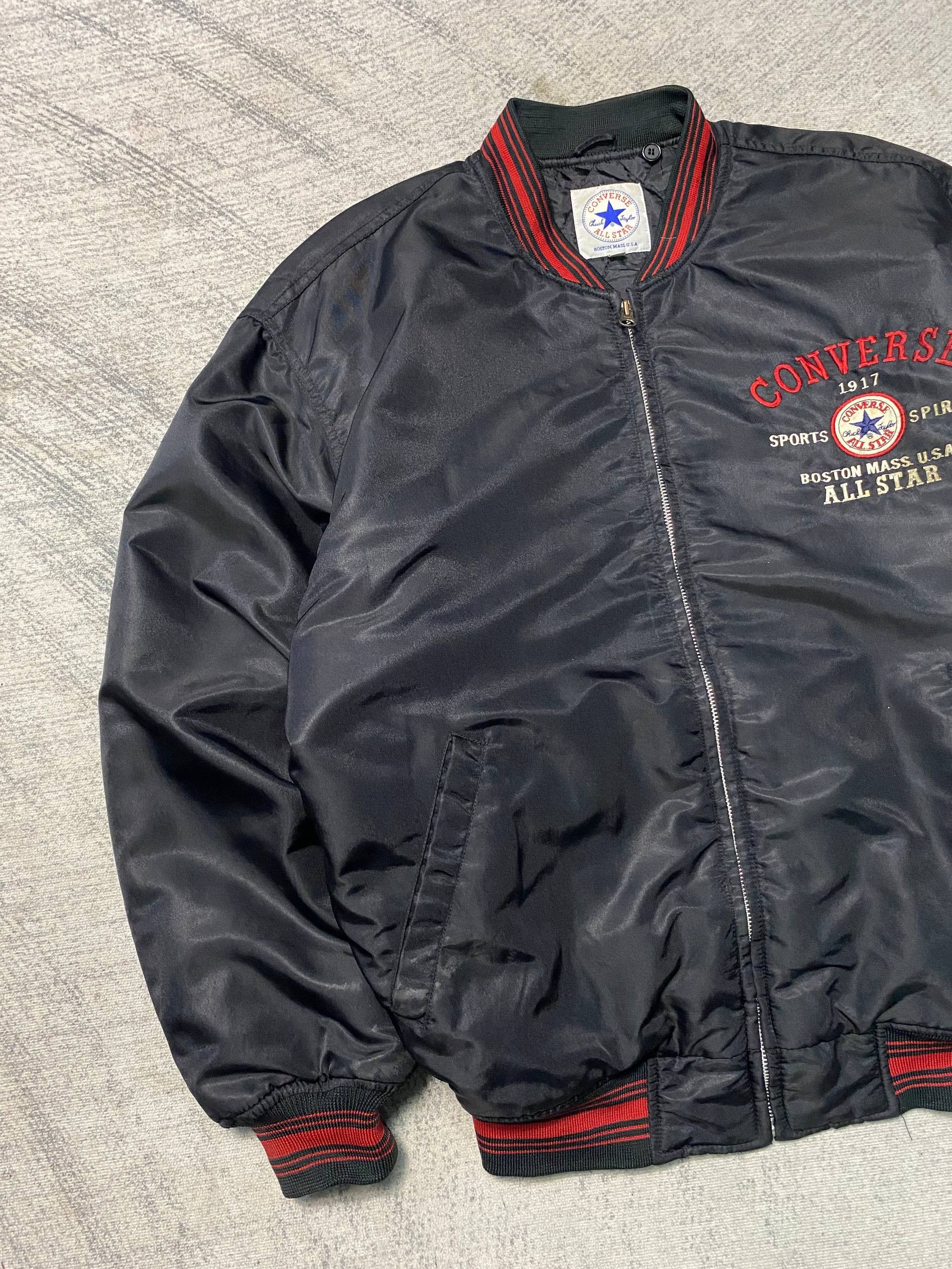 Converse Vtg Converse USA Boston Embroidered Big Logo Bomber Jacket Size US L / EU 52-54 / 3 - 4 Thumbnail