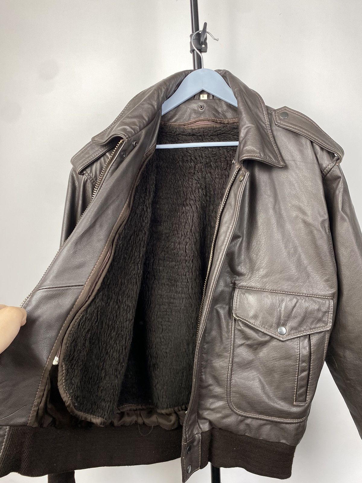 Leather × Vintage Vintage Genuine Leather MOTO Bomber Jacket Rock Punk Size US S / EU 44-46 / 1 - 9 Thumbnail