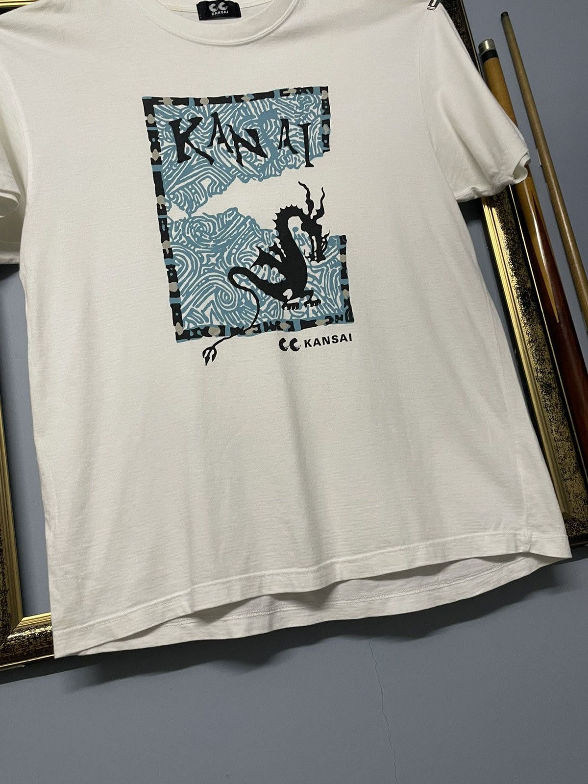 Japanese Brand × Kansai Yamamoto × Vintage Vintage 90s Japan Designer Cc Kansai Traditional Art Tshirt Size US M / EU 48-50 / 2 - 5 Thumbnail