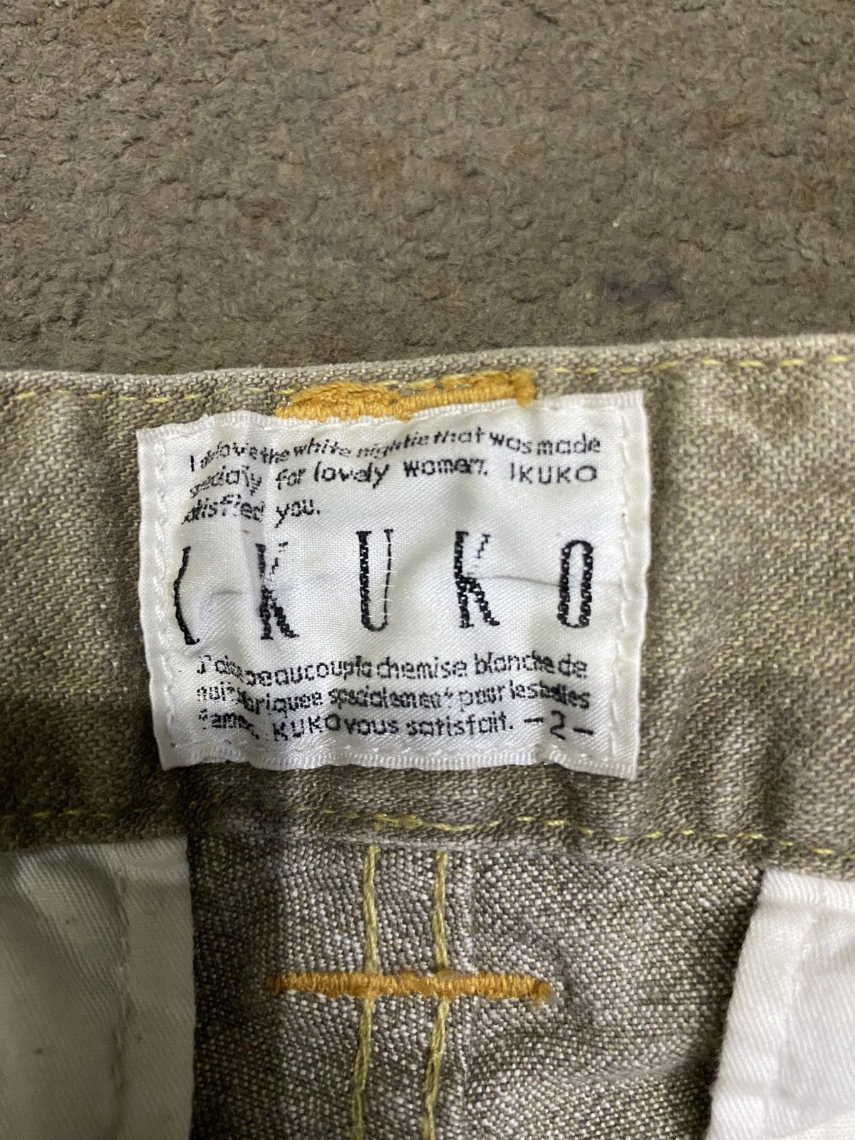 2000s kuko yous satisfait stone wash flared denim pants