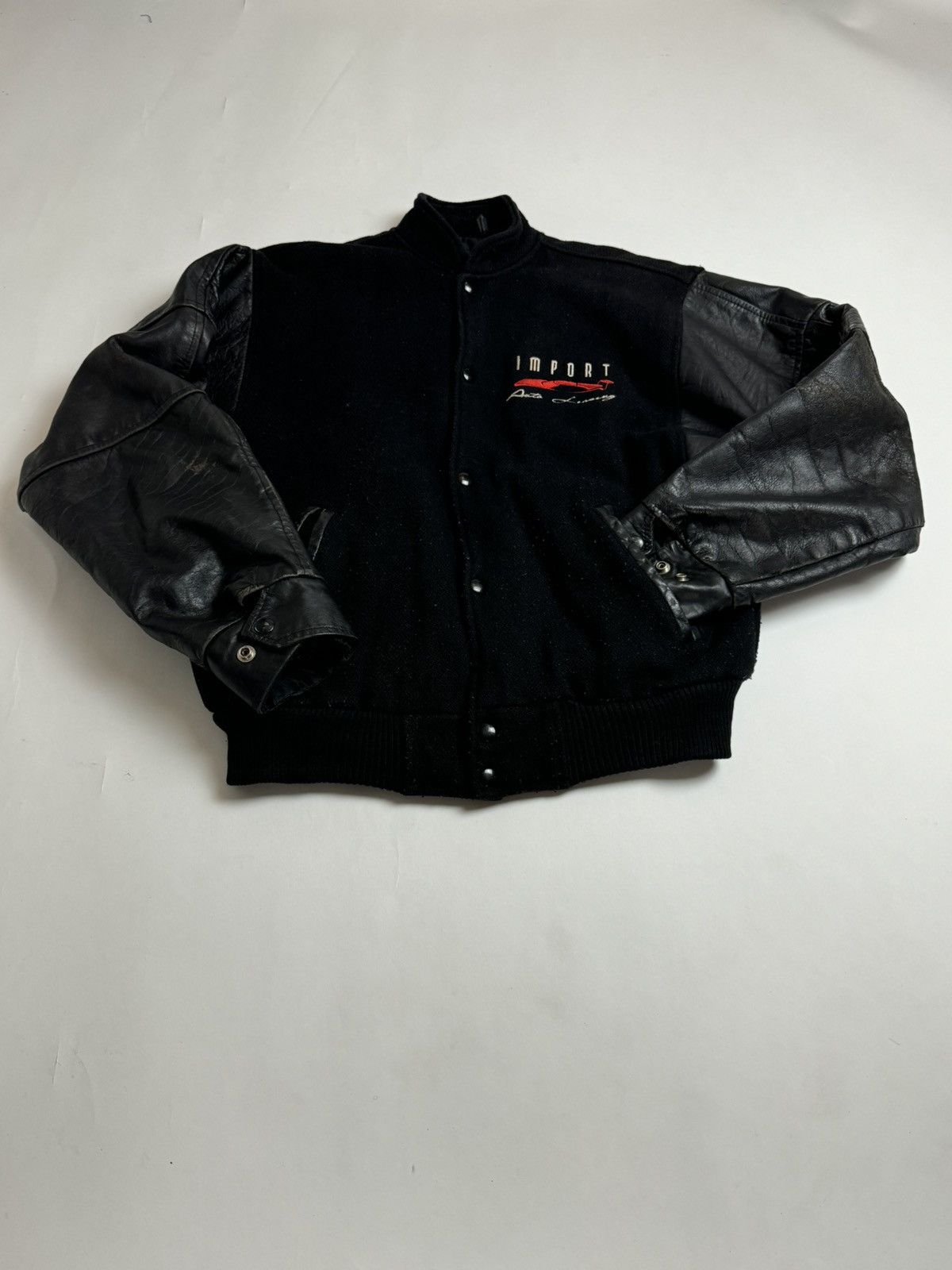 Vintage Black Leather Sleeve Import Jacket Size US S / EU 44-46 / 1 - 1 Thumbnail