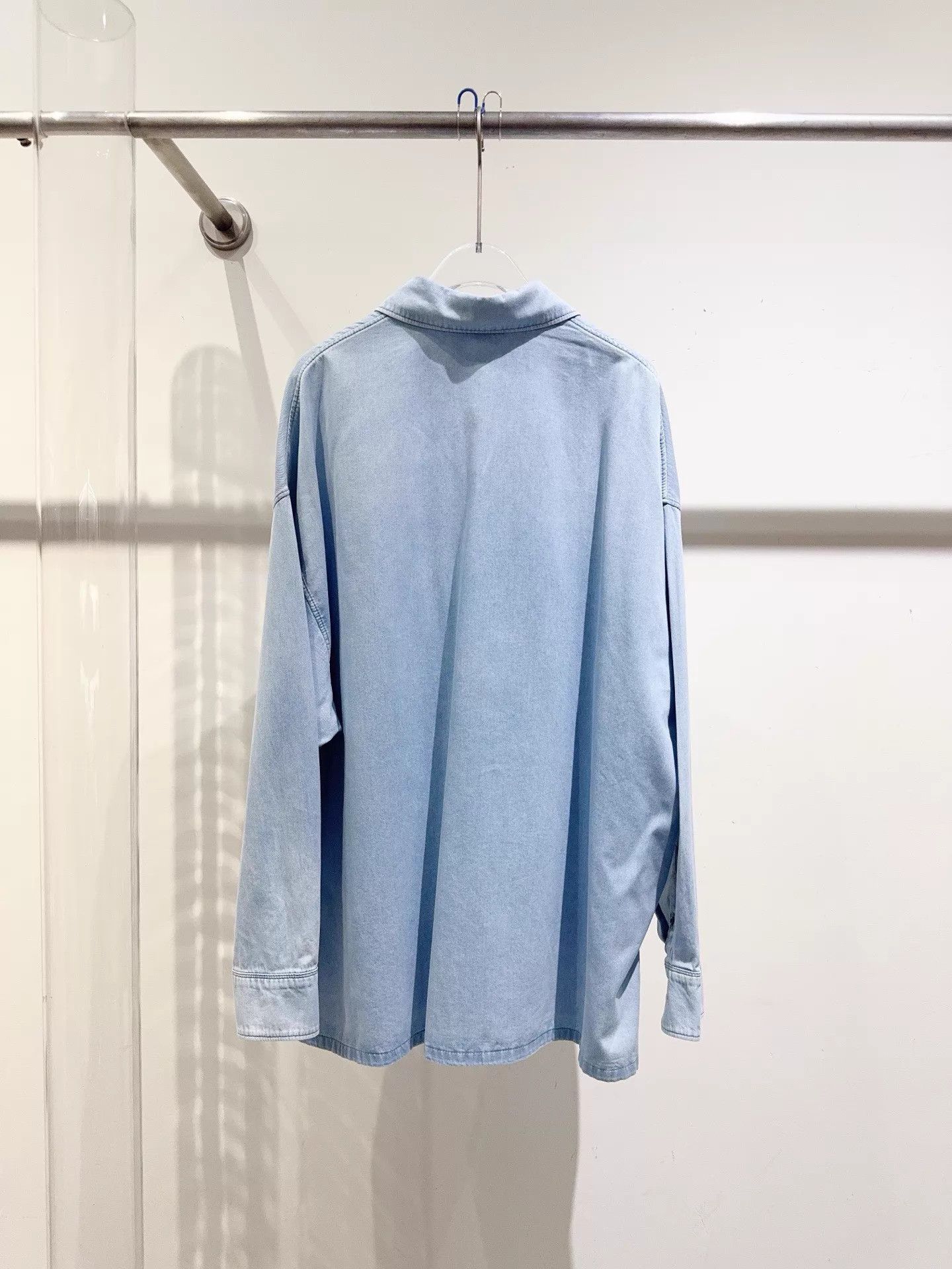 Prada Prada New 40 Vintage Wash Soft Denim Shirt Size S / US 4 / IT 40 - 4 Thumbnail