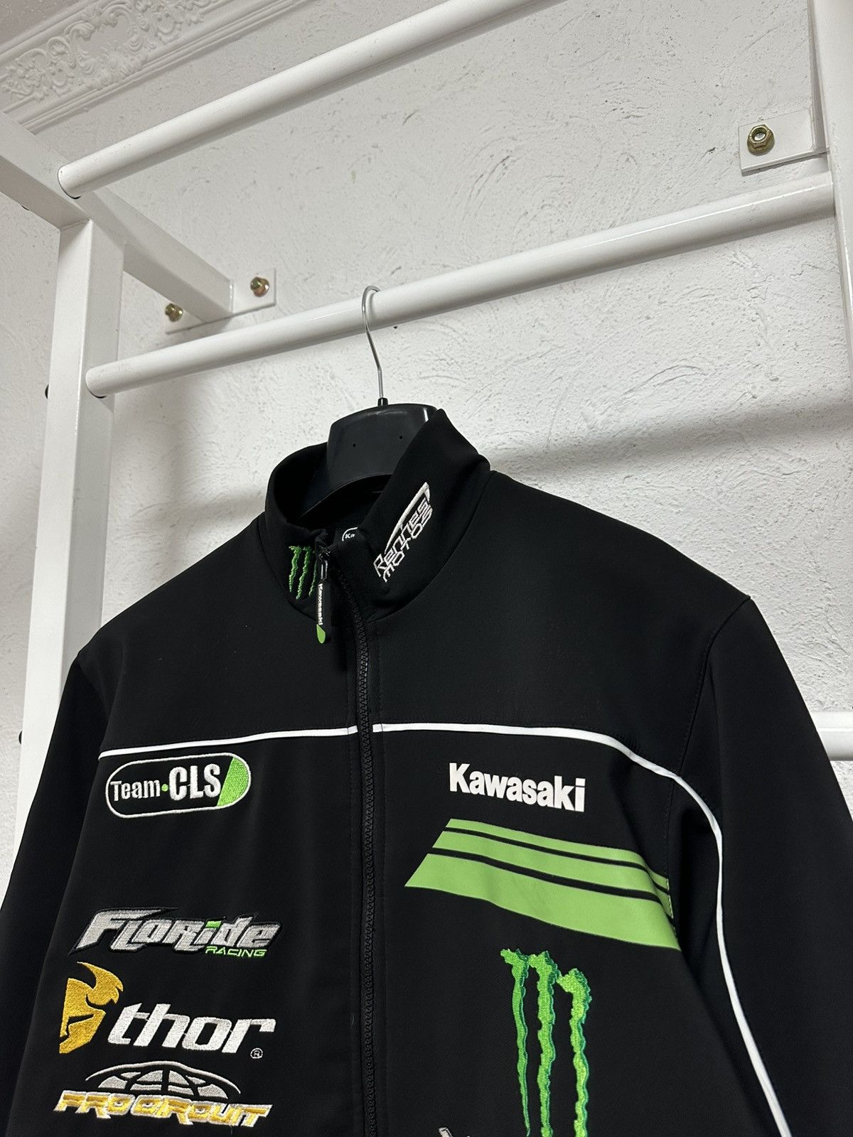 Vintage Kawasaki Moto Monster Energy Softshell Jacket L Size Size US L / EU 52-54 / 3 - 2 Thumbnail