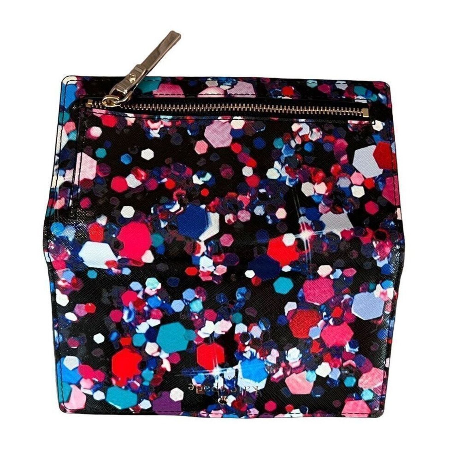 Kate Spade Kate Spade Bright Jewel Stacy Saffiano Leather Wallet Black Size ONE SIZE - 2 Thumbnail