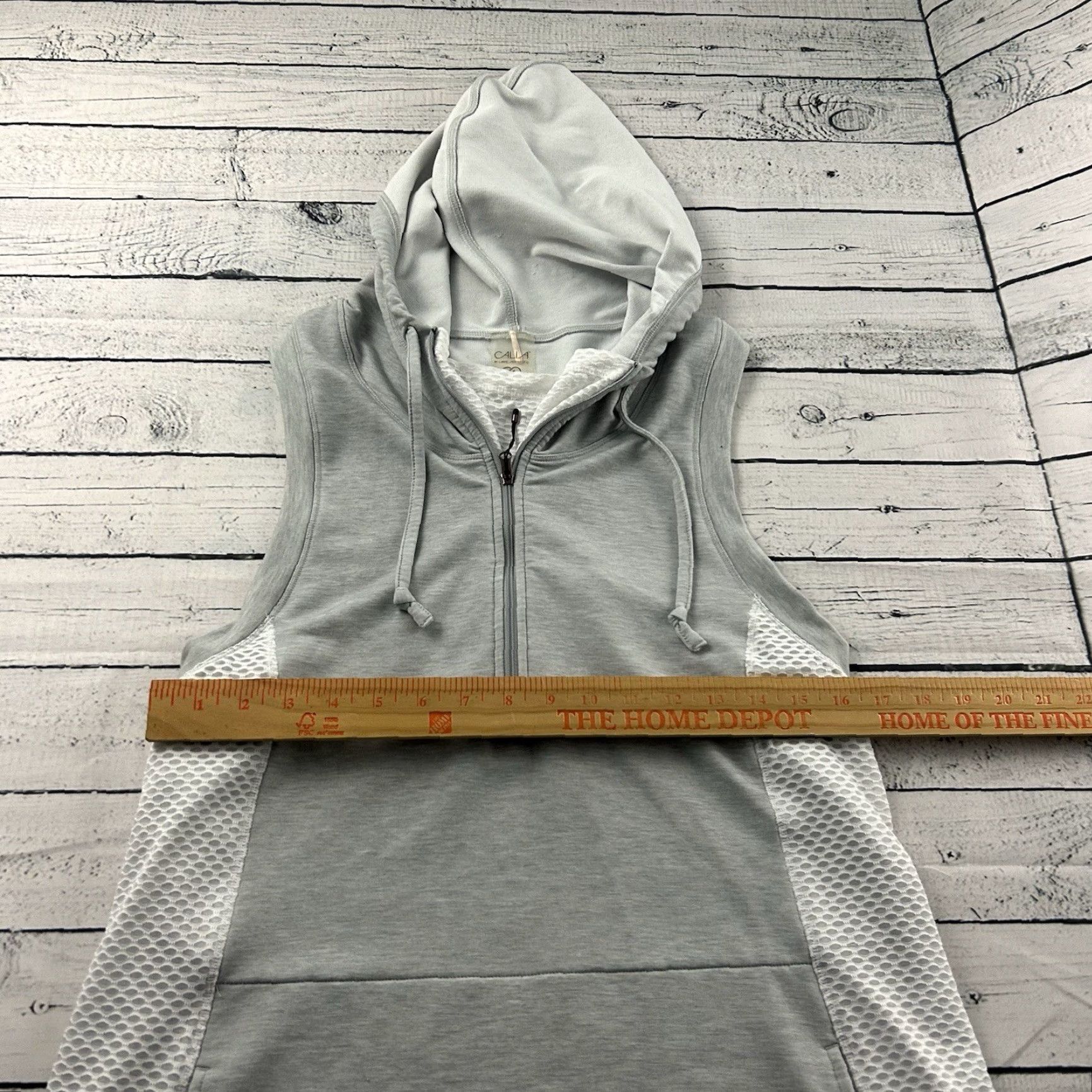 Vintage Calia Carrie Underwood 1/4 Zip Hooded Athletic Vest Women's Medium Gray Shirt Adult M Gray Nike Size M / US 6-8 / IT 42-44 - 5 Thumbnail