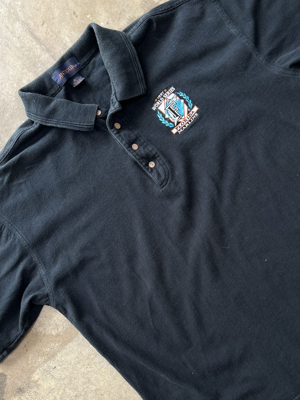 MLB × Vintage Vintage 1997 MLB World Series Florida Marlins Polo Shirt XL Size US XL / EU 56 / 4 - 1 Thumbnail