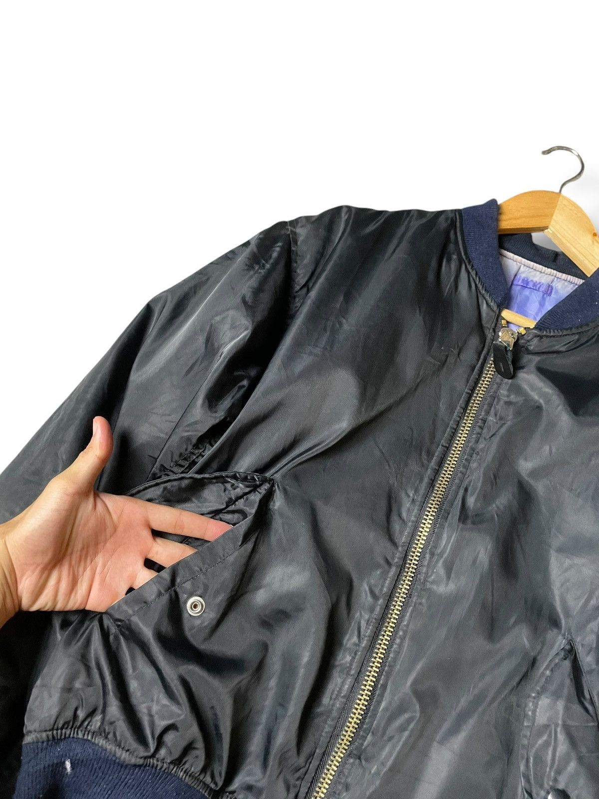 Japanese Brand × Vintage Japanese Brand Reversible Bomber Jacket (103) Size US L / EU 52-54 / 3 - 3 Thumbnail
