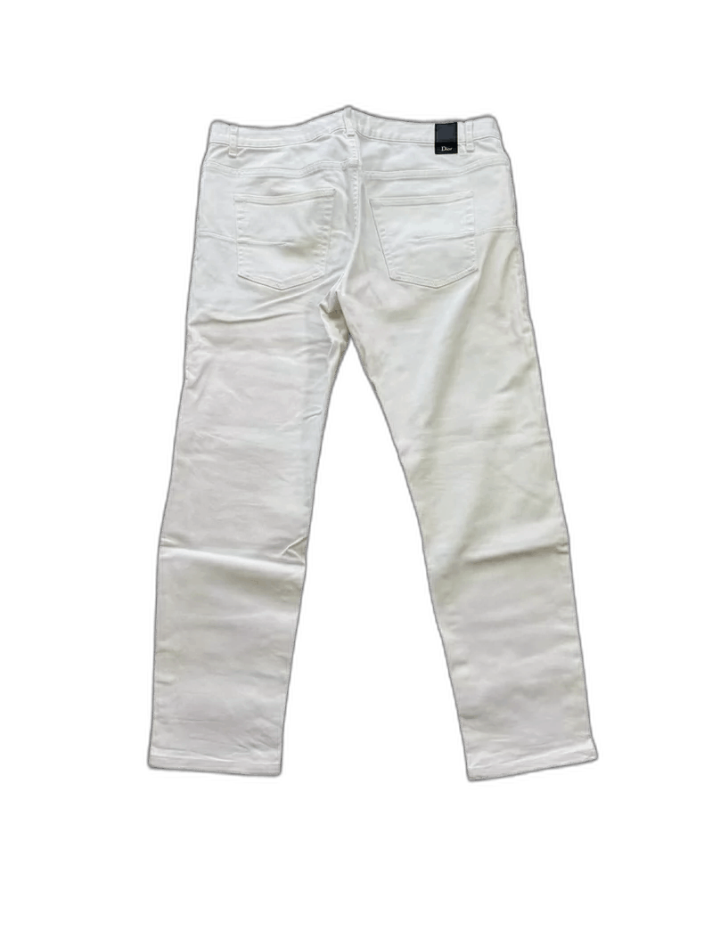 Dior Dior White Denim Pants Size 33-yf Size US 33 - 1 Thumbnail