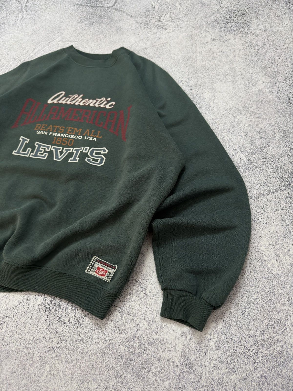 Levi's LEVI'S VINTAGE MADE IN USA SWEATSHIRT BIG LOGO 90s Size US L / EU 52-54 / 3 - 3 Thumbnail