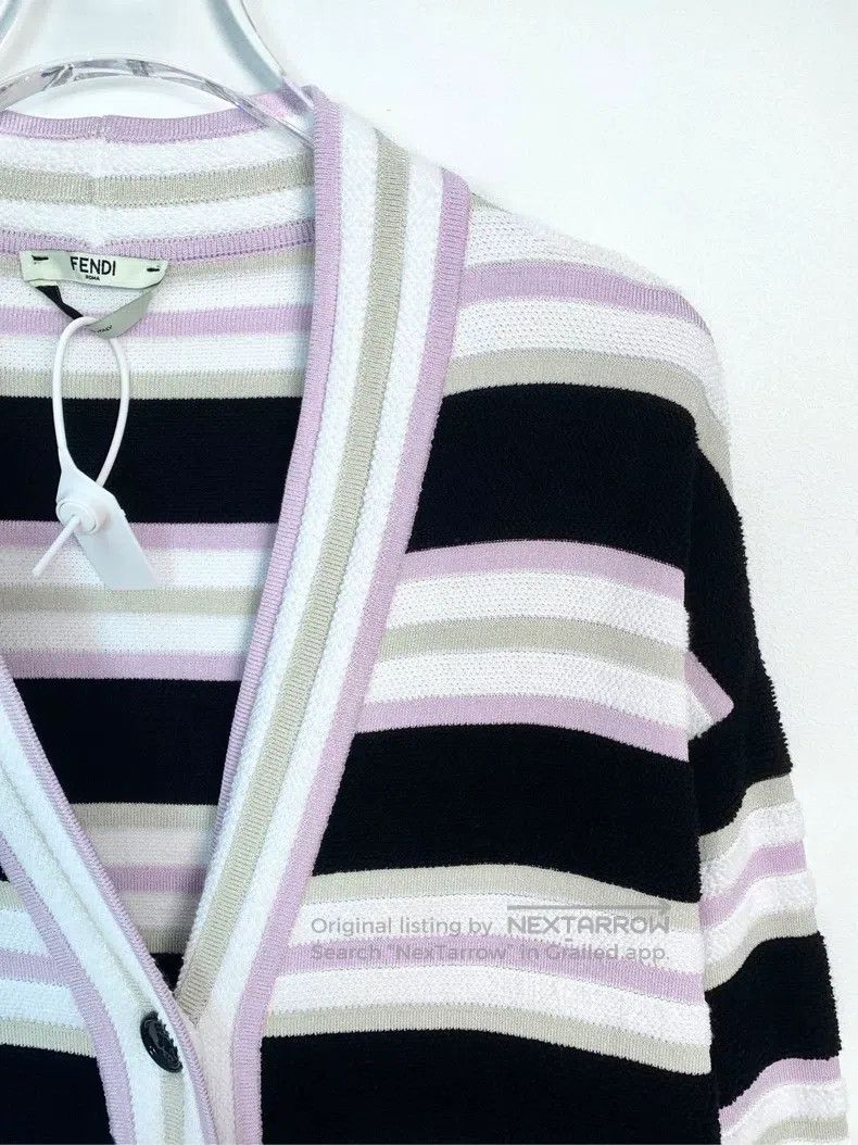 Fendi Fendi Striped Knit Cardigan Jacket Size XS / US 0-2 / IT 36-38 - 3 Thumbnail