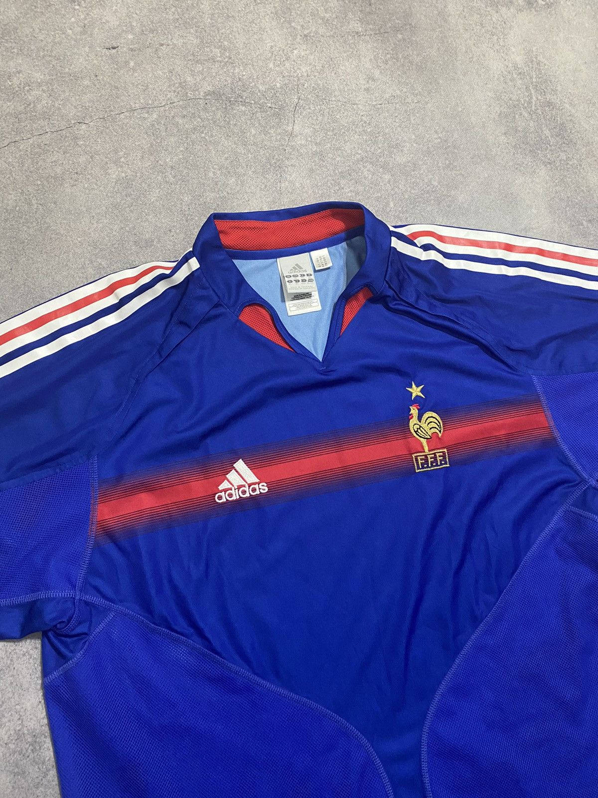Adidas France 2004/05 Home Football Shirt Soccer Jersey Adidas Size US XL / EU 56 / 4 - 5 Thumbnail