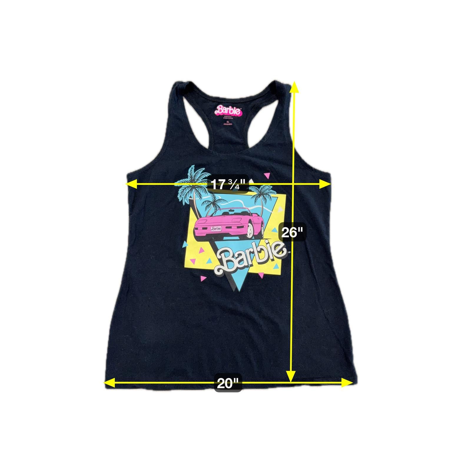 Designer NWOT Women's Barbie 80s Corvette Graphic Tank Top - XL Size XL / US 12-14 / IT 48-50 - 4 Thumbnail