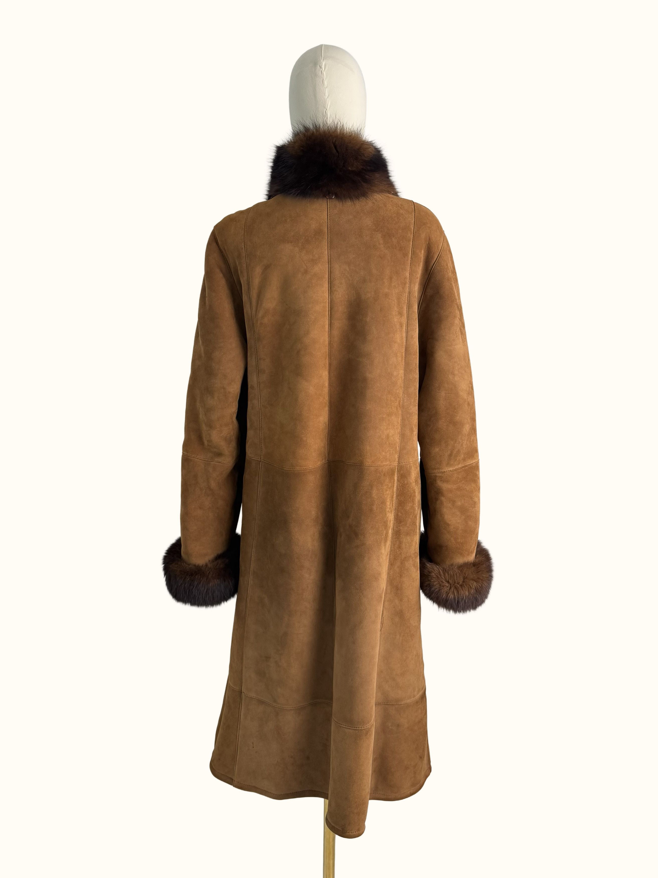 Vintage Vintage Real Sheepskin Coat Shearling Leather Luxury Winter Size M / US 6-8 / IT 42-44 - 4 Thumbnail