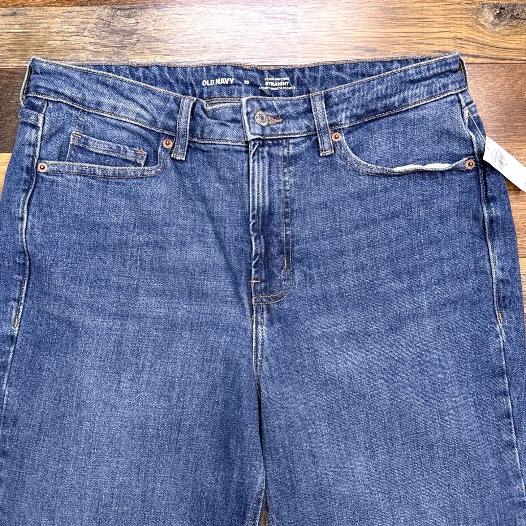 Old Navy Old Navy Extra High Rise Straight Jeans 10 Secret Smooth Pockets Harper New Size 32" / US 10 / IT 46 - 2 Thumbnail