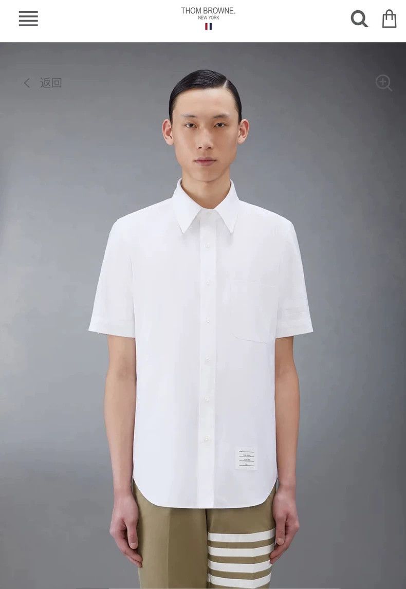 Thom Browne Thom Browne size2 Classic short-sleeved shirt Size US M / EU 48-50 / 2 - 6 Thumbnail