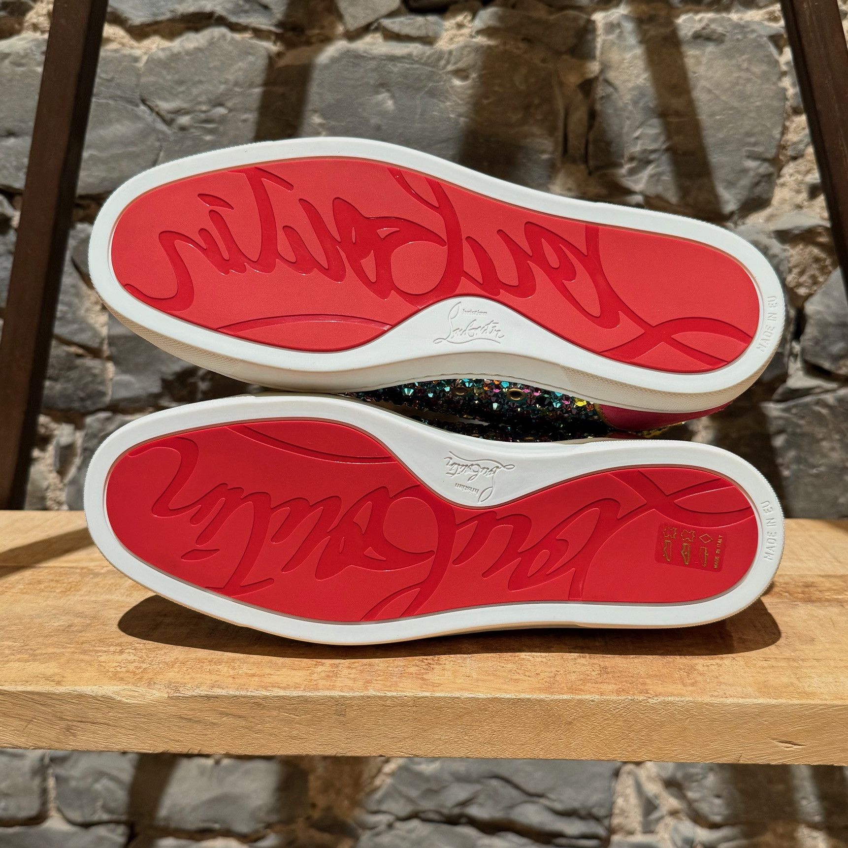 Christian Louboutin Christian Louboutin Louis Strass Rainbow Swarvoski Sneakers Size US 8 / EU 41 - 7 Thumbnail
