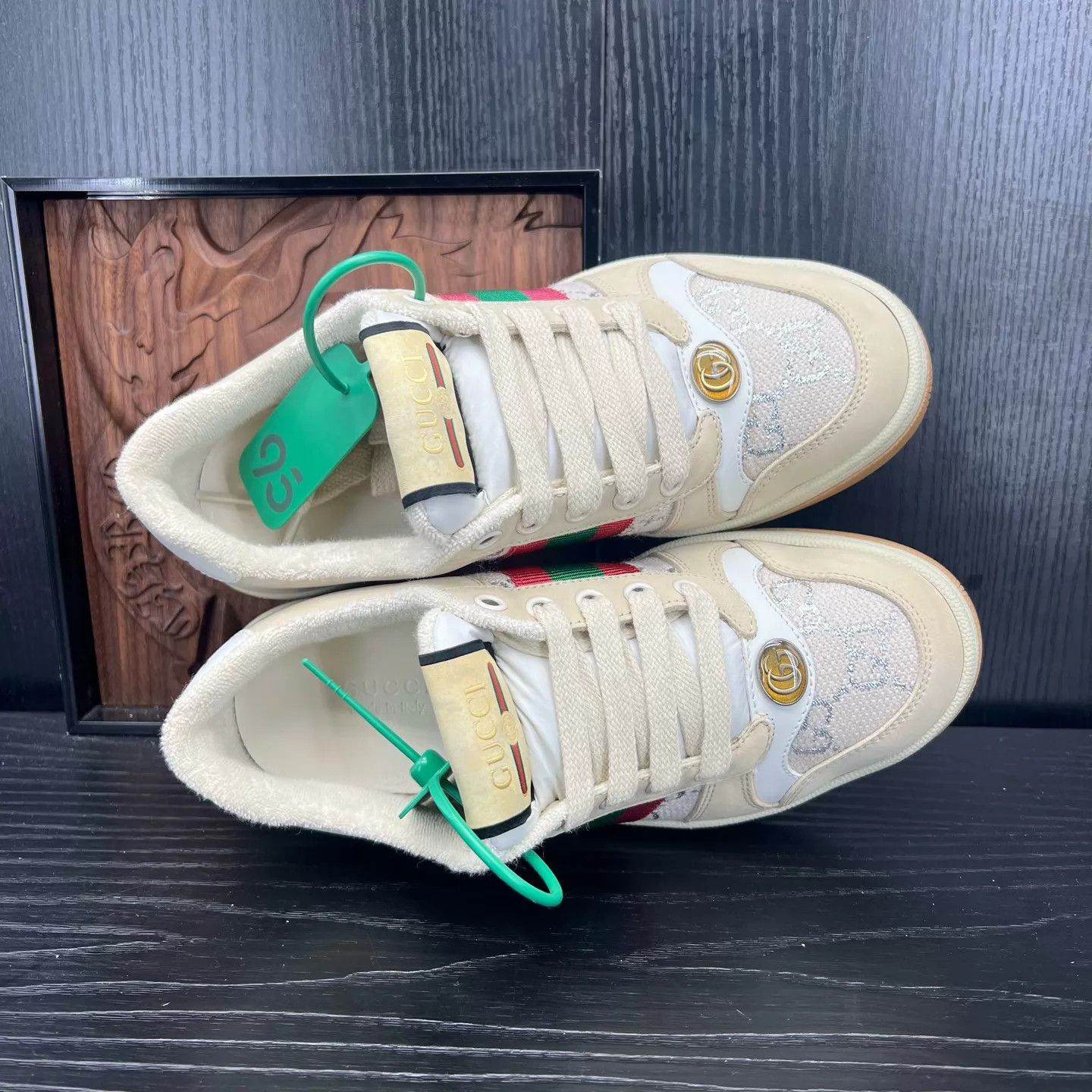 Gucci Gucci Rhyton Distressed Sneaker Blush Size 35 Pre-owned Size US 4.5 / IT 34.5 - 8 Thumbnail