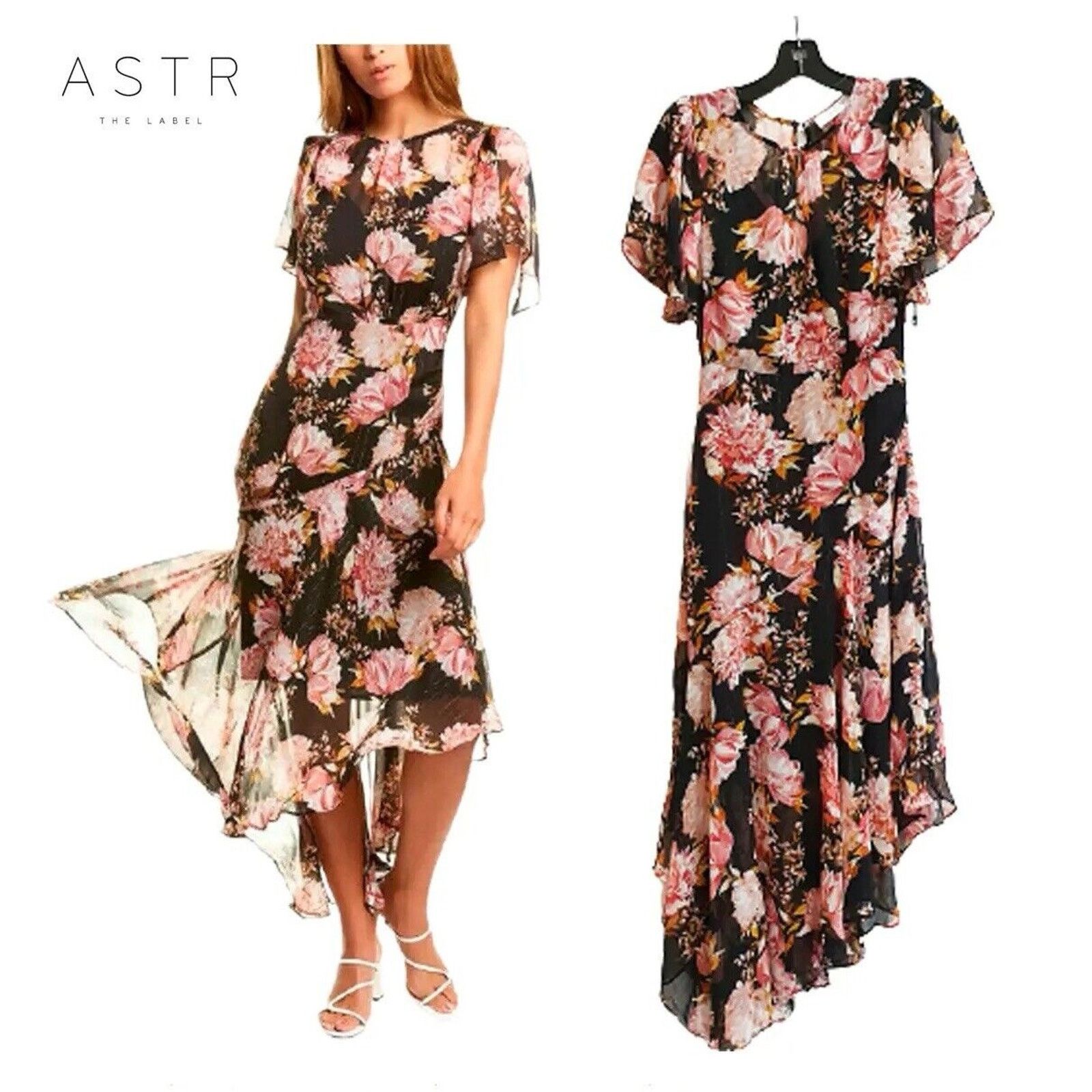 ASTR The Label ASTR The Label Flutter Sleeve Floral Maxi Dress Size M Size M / US 6-8 / IT 42-44 - 12 Thumbnail