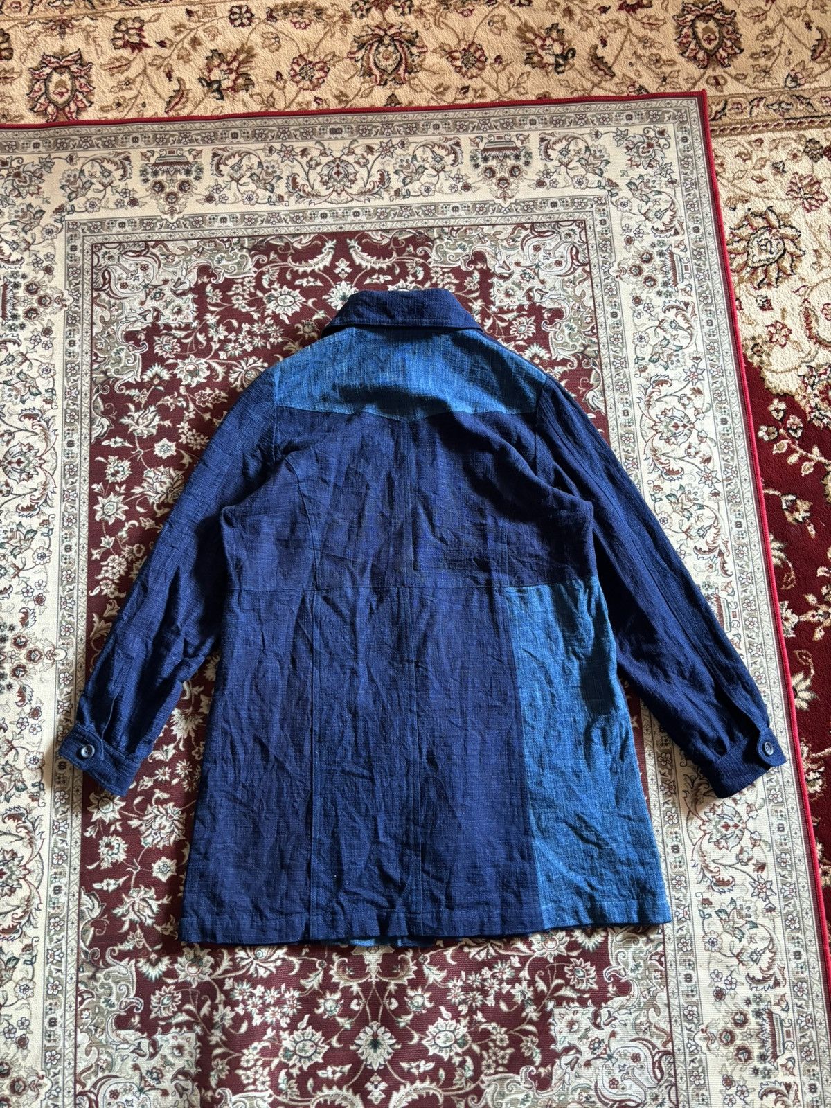 Designer × Japanese Brand Indigo Blue Patchwork Coat Japan Size US L / EU 52-54 / 3 - 2 Thumbnail