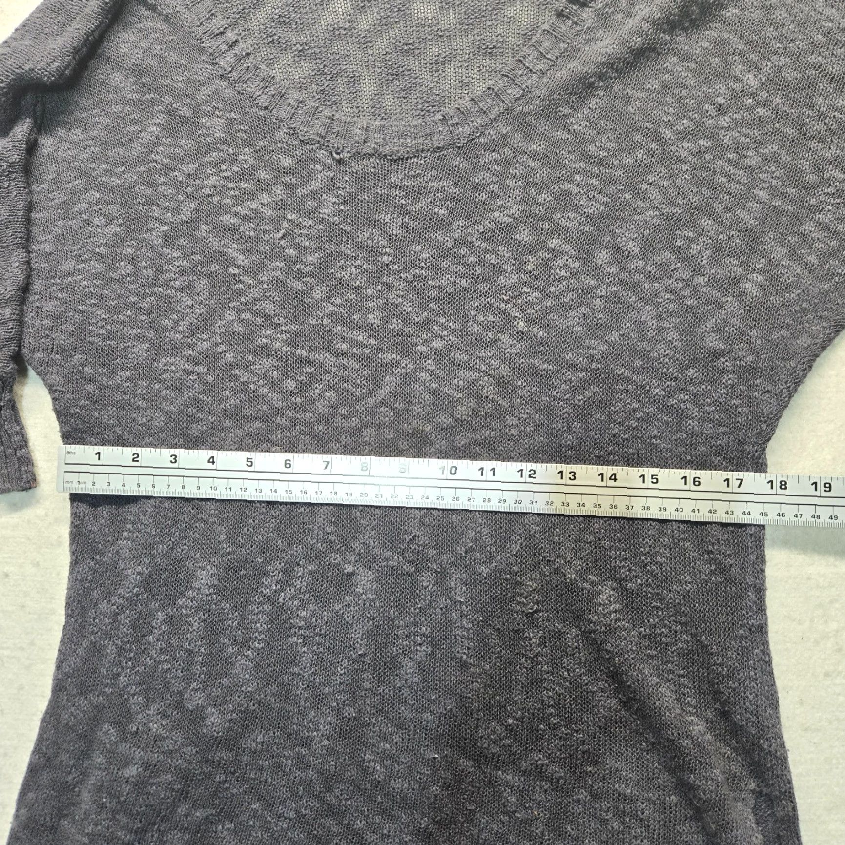 Vintage Fresh Produce Solid Gray Top Lightweight Sweater Women XS Gray Pullover Sweater Cotton Blend Lightweight 90s? Size XS / US 0-2 / IT 36-38 - 3 Thumbnail