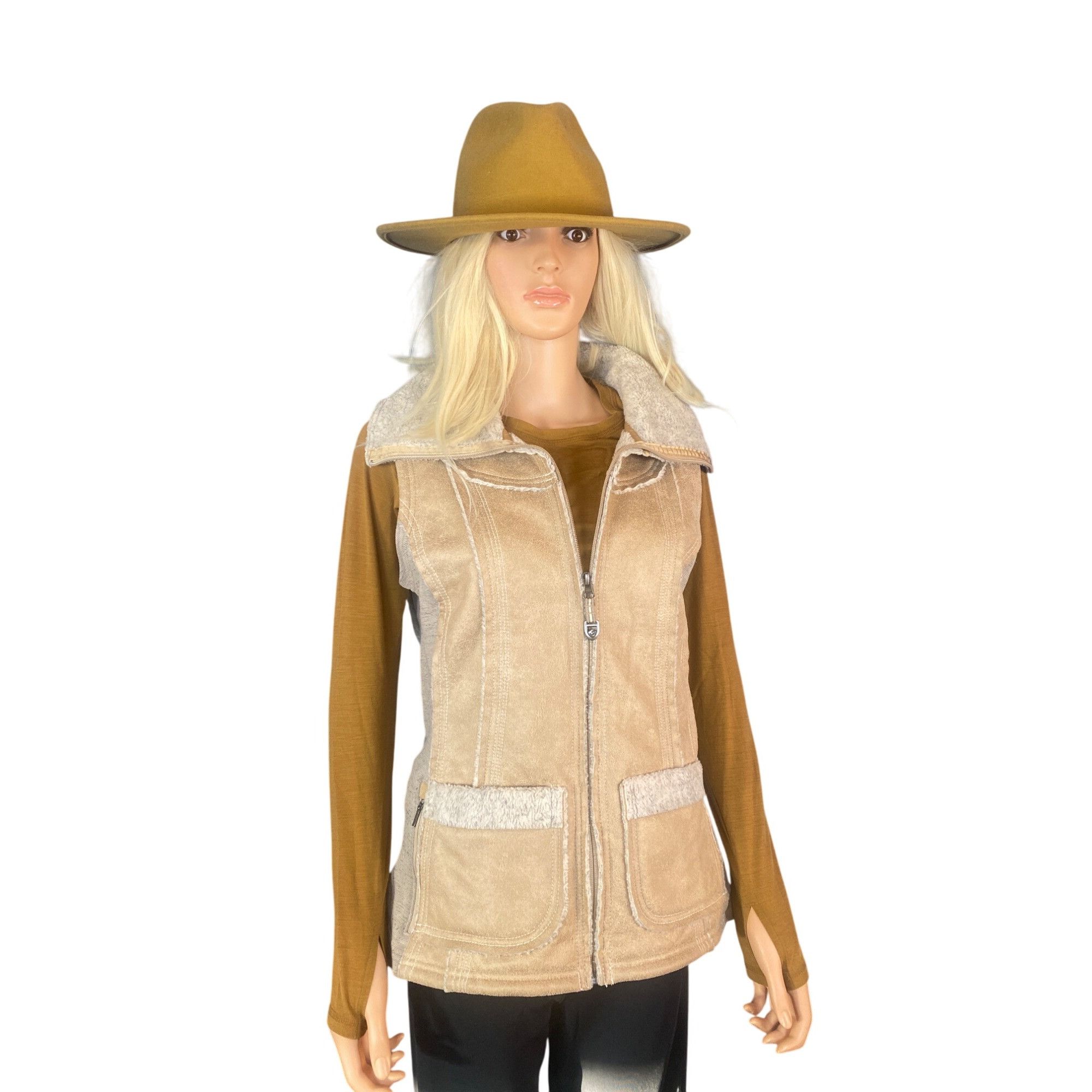 Kuhl NWT Kuhl Women's M Dani Sherpa Vest Italian Faux Leather She Size M / US 6-8 / IT 42-44 - 19 Thumbnail