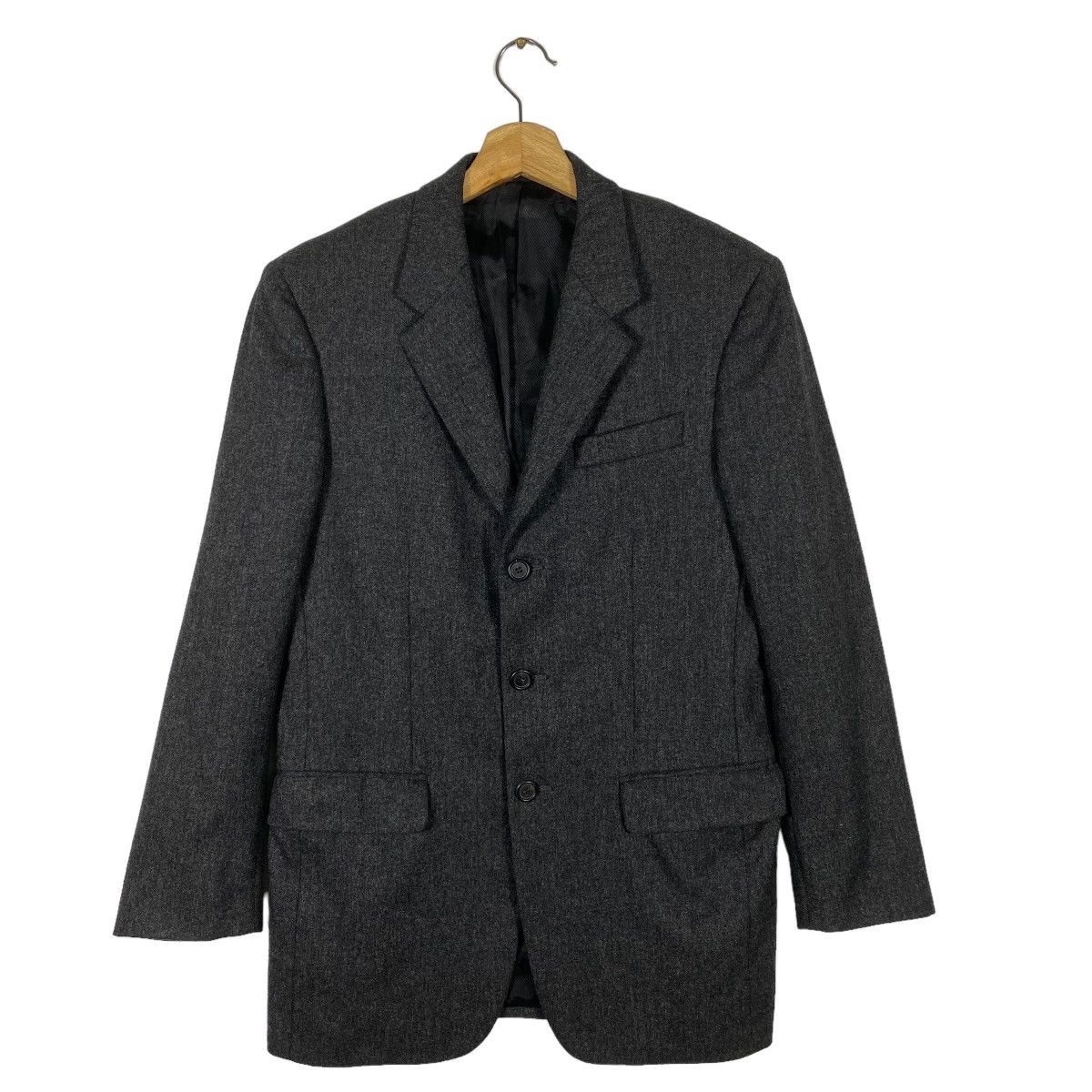 Prada × Vintage Vintage Prada Wool Blazer Size 46 Dark Grey Colour Size 46R - 1 Thumbnail