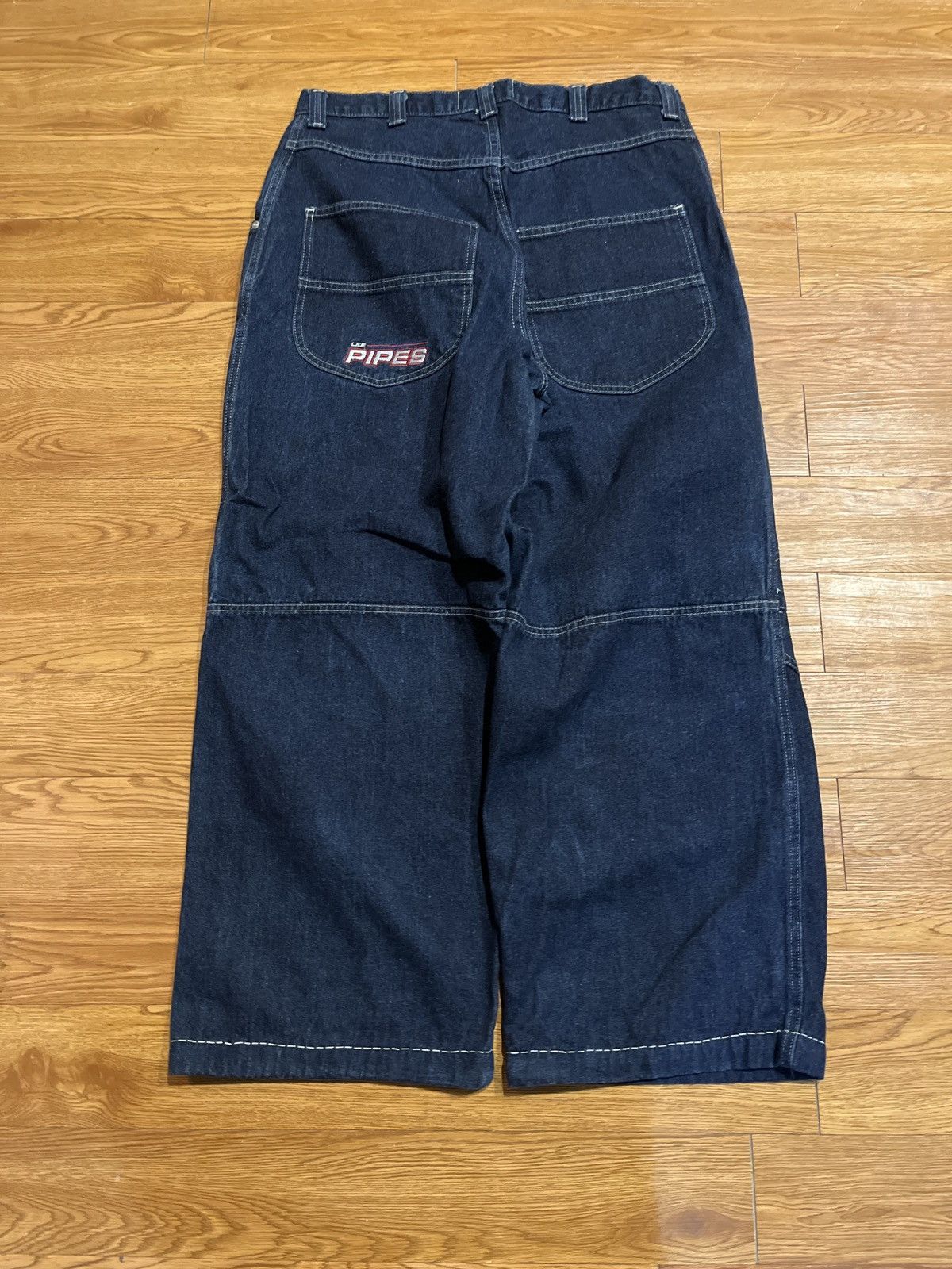 Lee vintage 90’s baggy wide leg double knee lee pipes Size US 34 / EU 50 - 1 Thumbnail