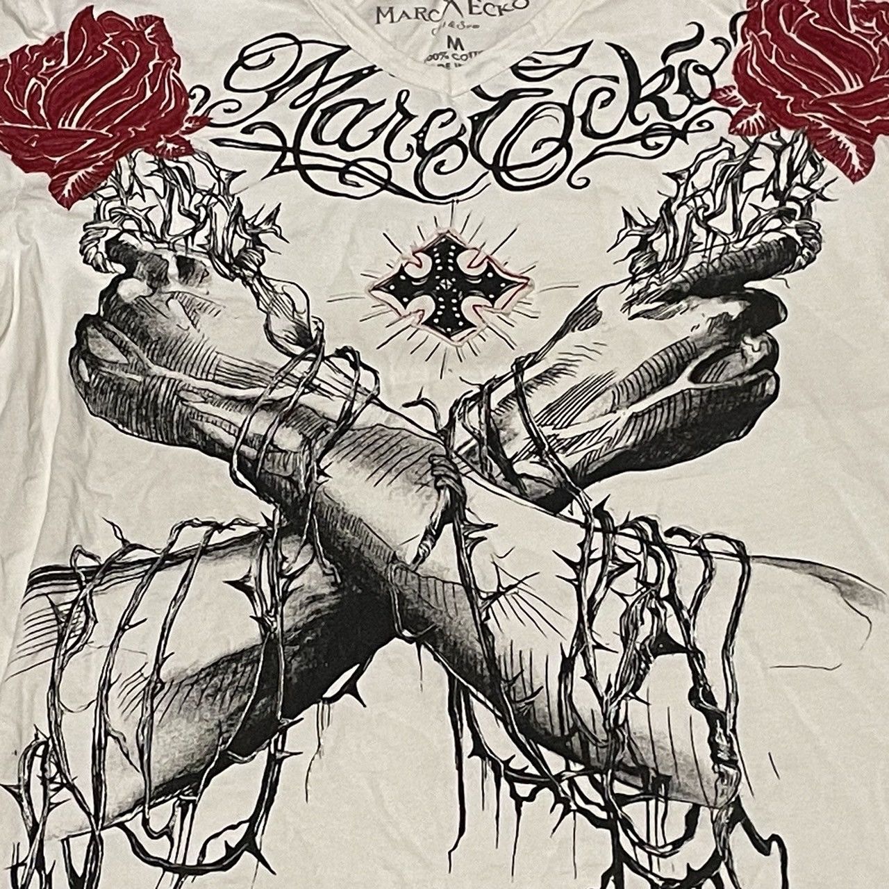 Affliction × Marc Ecko × Tapout Rare Marc Ecko Wings Cross Tee Y2K Affliction Style Size US M / EU 48-50 / 2 - 2 Thumbnail