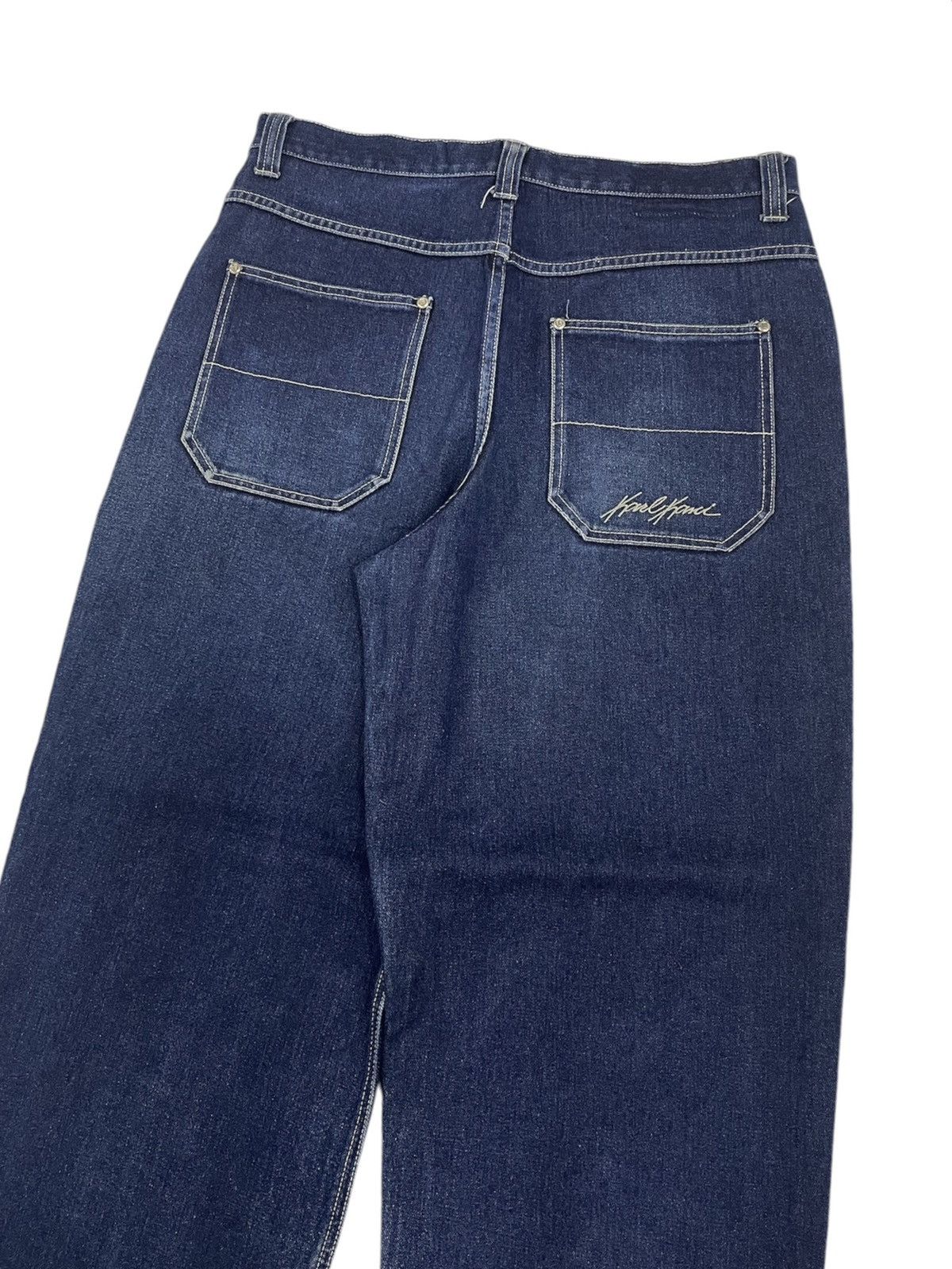 Fubu Vintage Karl Kani Baggy Jeans Embroidery Logo Size US 33 - 1 Thumbnail
