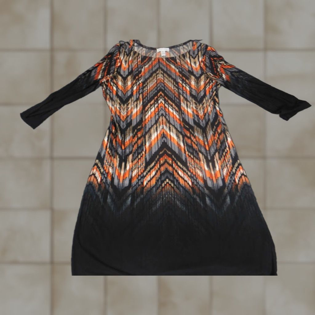 Vintage London Times Womens Dress A-Line Dress 8 Black Long Puff Sleeve Crew Neck Zip Knit Polyester Crochet Stretch Designer Summer Regular Women Size M / US 6-8 / IT 42-44 - 1 Thumbnail