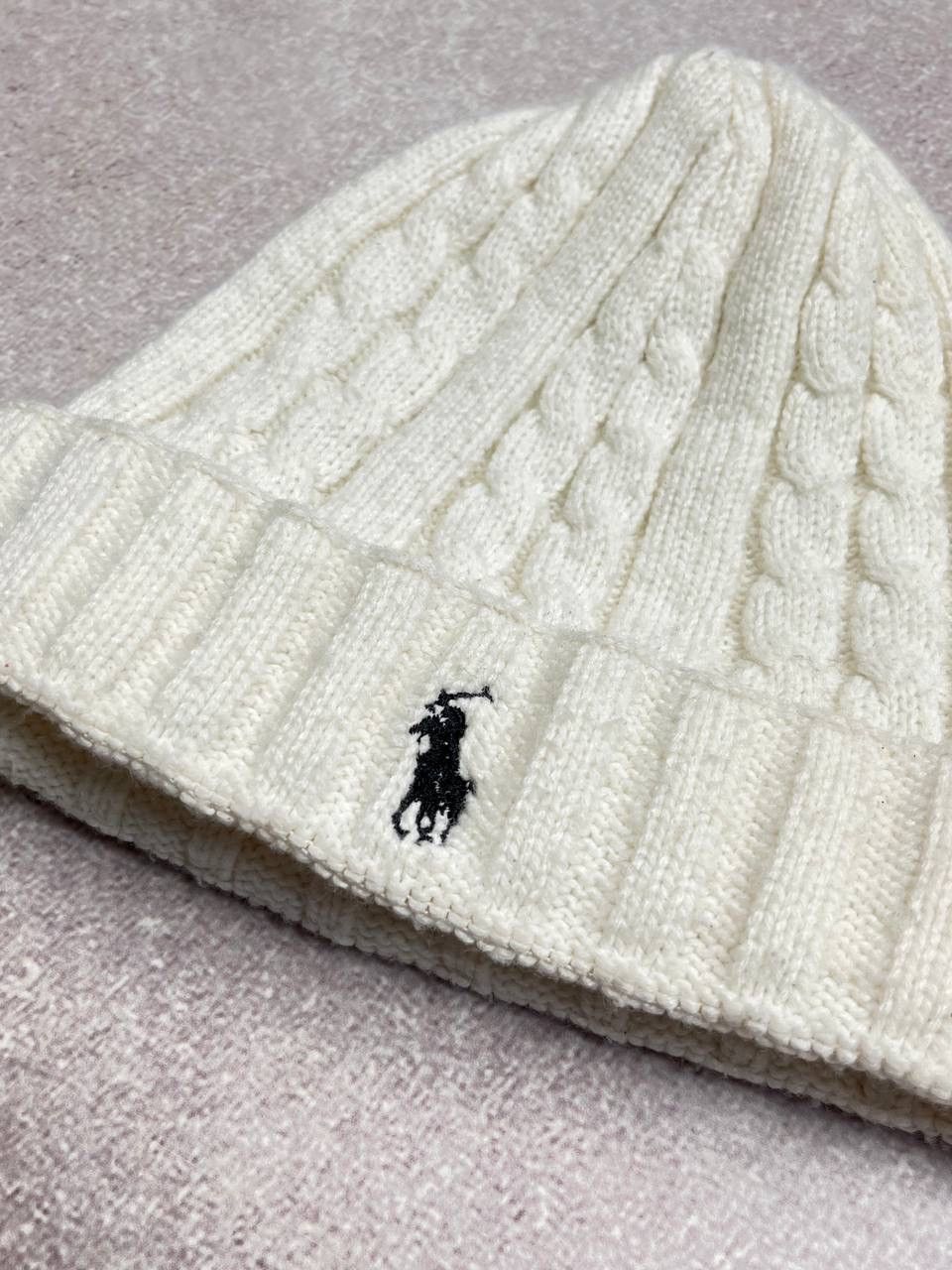 Vintage Vintage Polo Ralph Lauren Cabble Knit Hat Y2K Os Size ONE SIZE - 2 Thumbnail