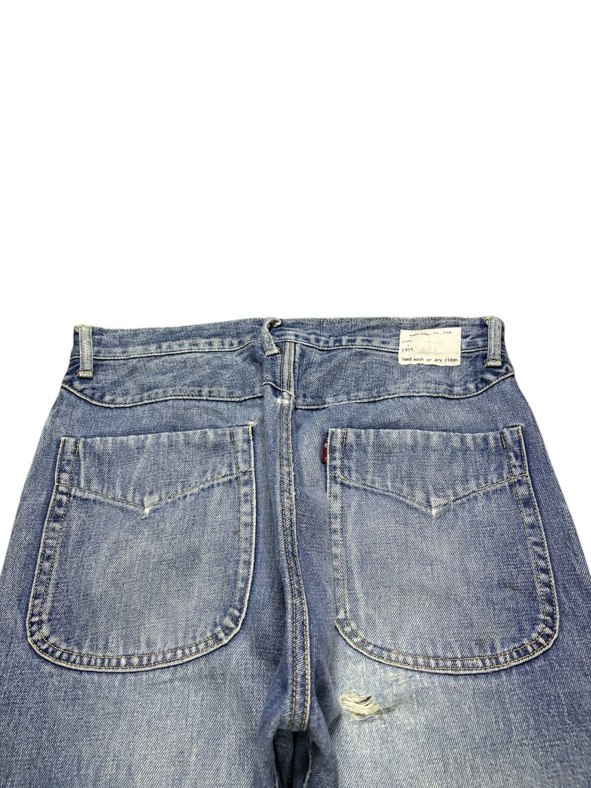 Japanese Brand Vintage Nepenthes Selvedge Distressed Loose Baggy Jeans Size US 30 / EU 46 - 9 Thumbnail