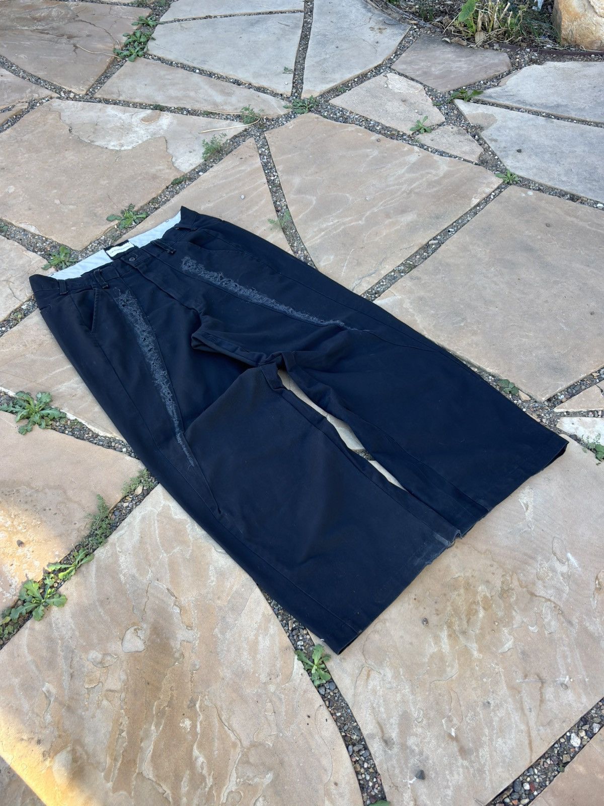 Other custom carti black flared distressed baggy pants Size US 34 / EU 50 - 3 Thumbnail
