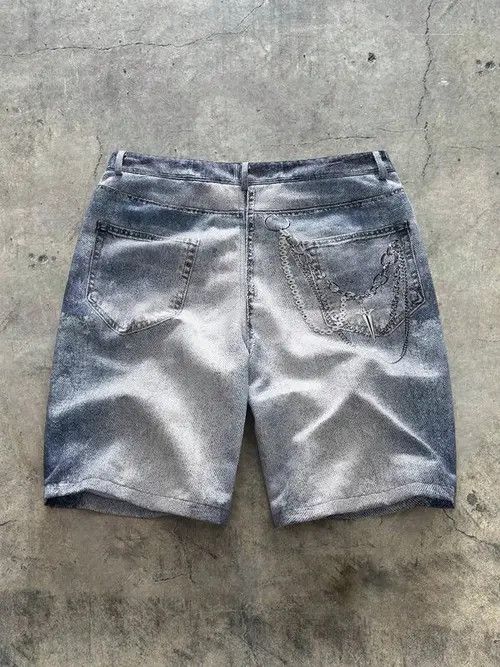 Jean × Vintage Washed Y2K Drip shorts Size US 30 / EU 46 - 2 Thumbnail
