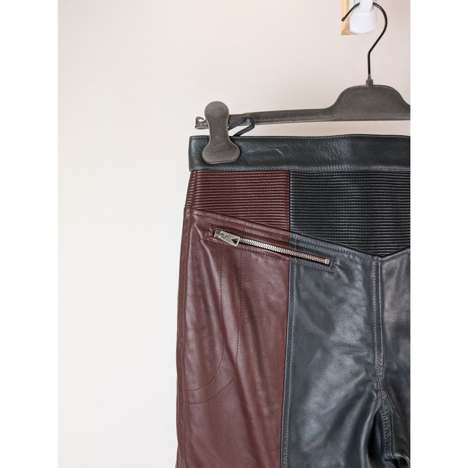 Bottega Veneta o1rshd1 Leather Biker Pants Natural Calf Pants Size US 32 / EU 48 - 13 Thumbnail