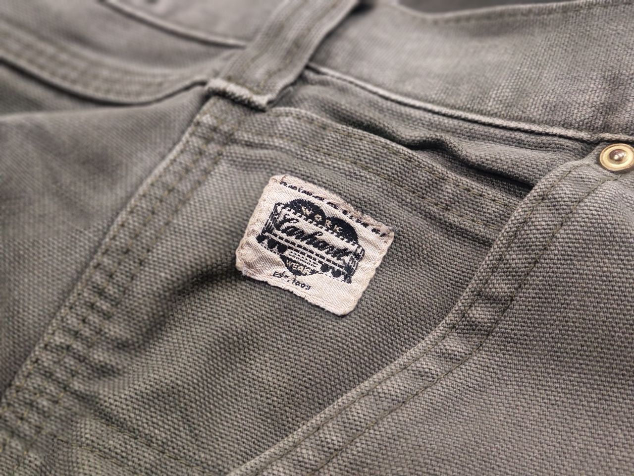 Carhartt Rare Vintage Carhartt Logo Relaxed Carpenter Canvas Pants Size US 36 / EU 52 - 19 Thumbnail