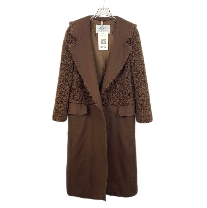 Max Mara MaxMara Brown Oversized Women's Coat 0089 Size XS / US 0-2 / IT 36-38 - 1 Thumbnail
