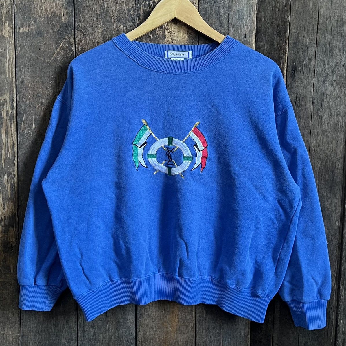 Yves Saint Laurent YvesSaintLaurent Big logo Crewneck Sweatshirt Size US M / EU 48-50 / 2 - 1 Thumbnail