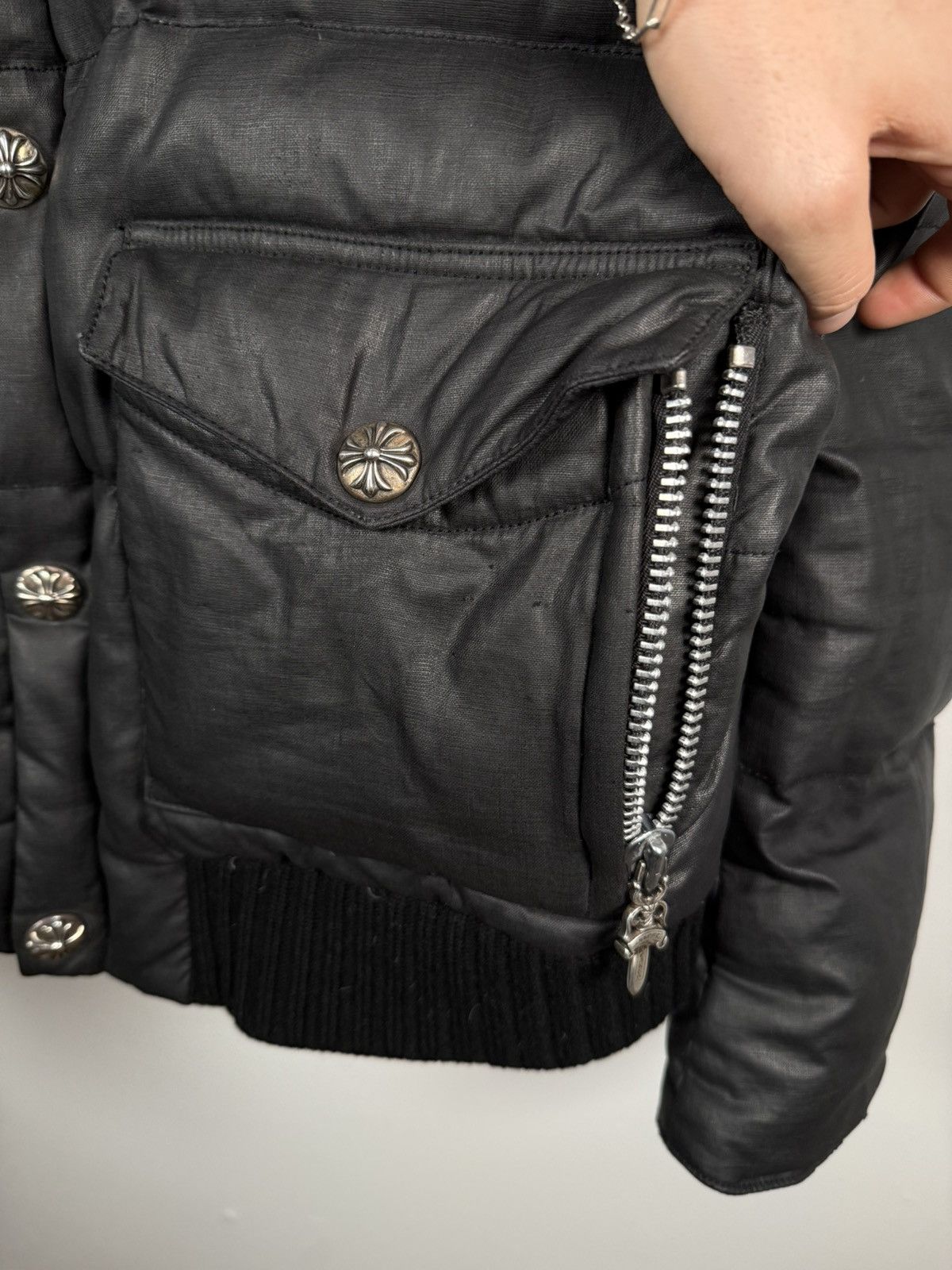 Chrome Hearts 🚭GRAIL🚭 EARLY 2000's MINK COLLAR WAXED COTTON UTILITY JACKET Size US L / EU 52-54 / 3 - 12 Thumbnail